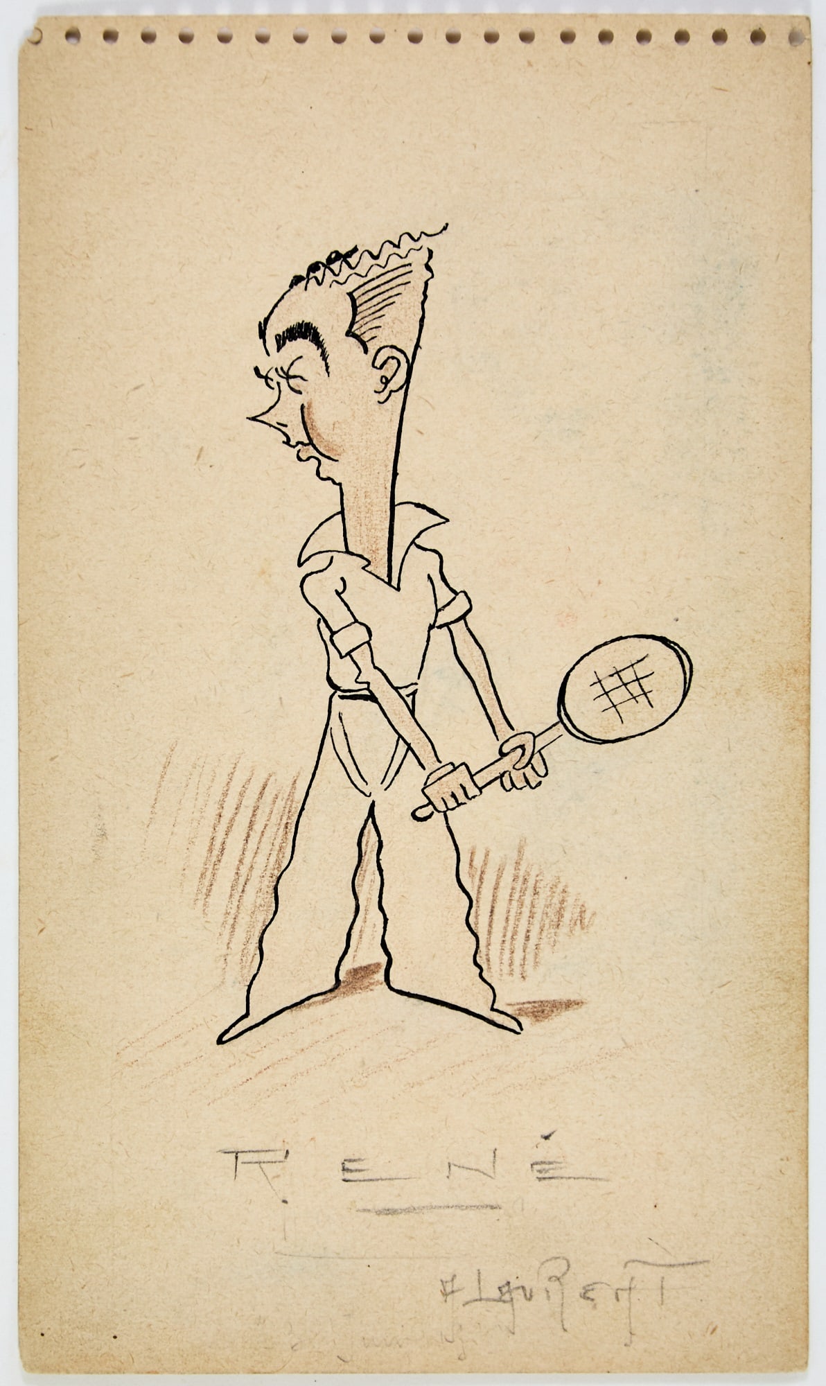 An early 1930s album of French caricatures depicting athletes and politicians (1 of 7)