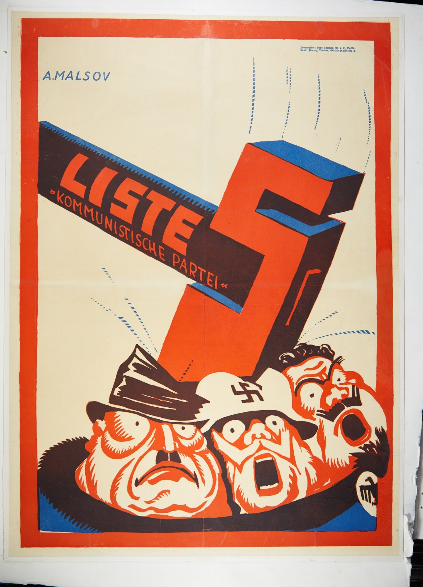A poster for the Communist Party of Germany ticket in 1928 (1 of 1)
