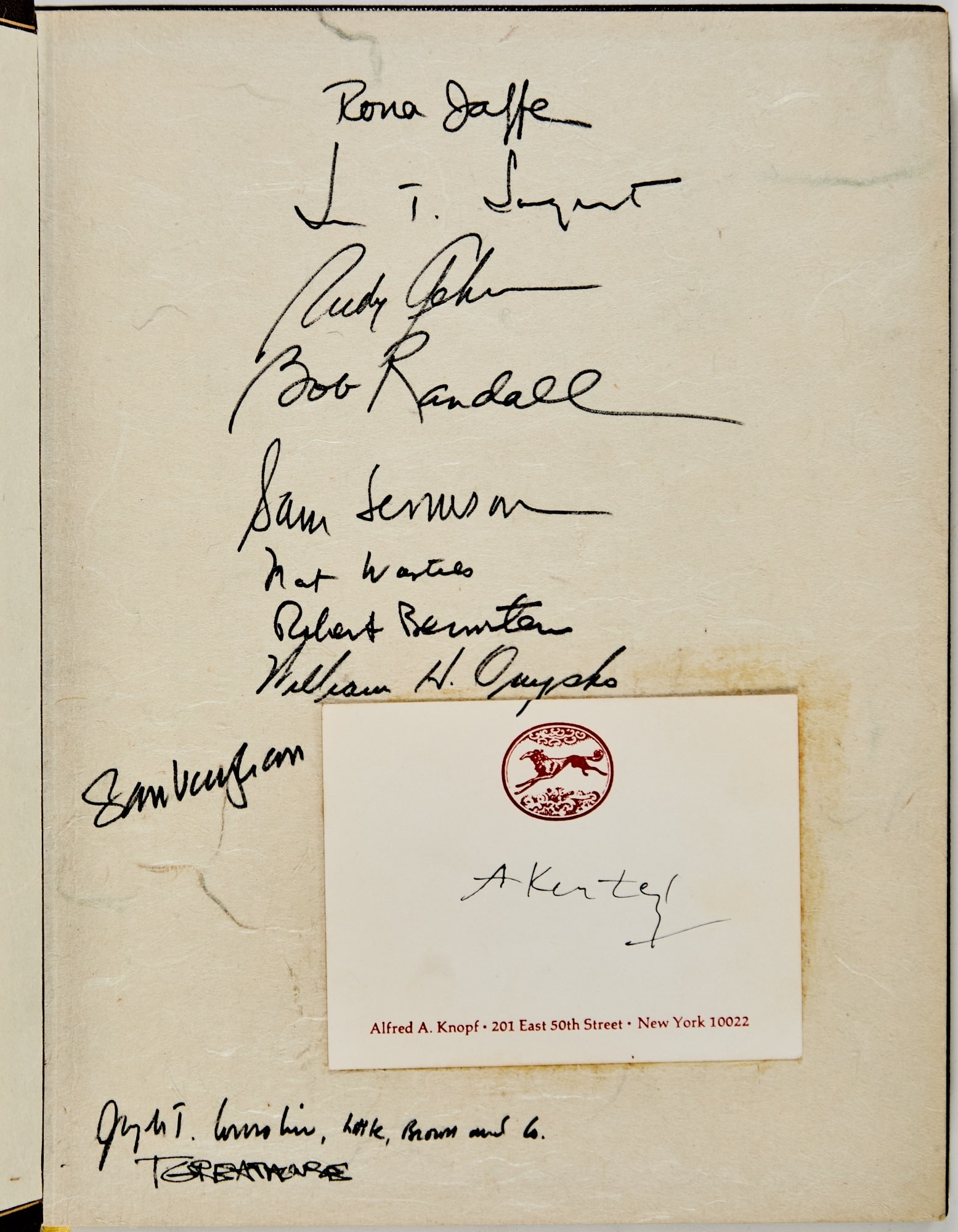 Kertesz's Of New York, signed by the artist and others (1 of 3)