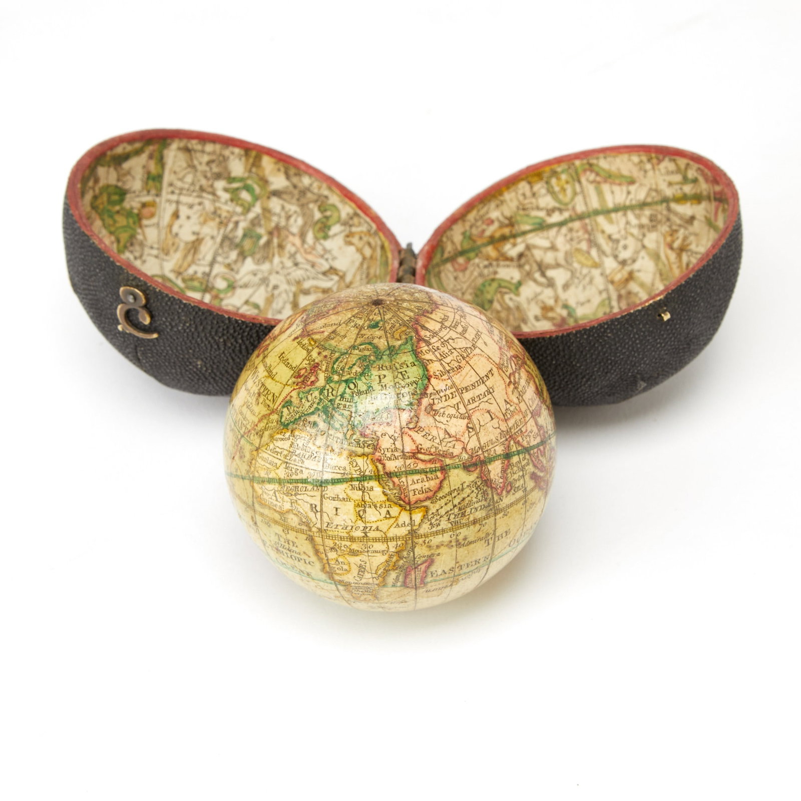 A pocket globe depicting Cook's first voyage (1 of 2)