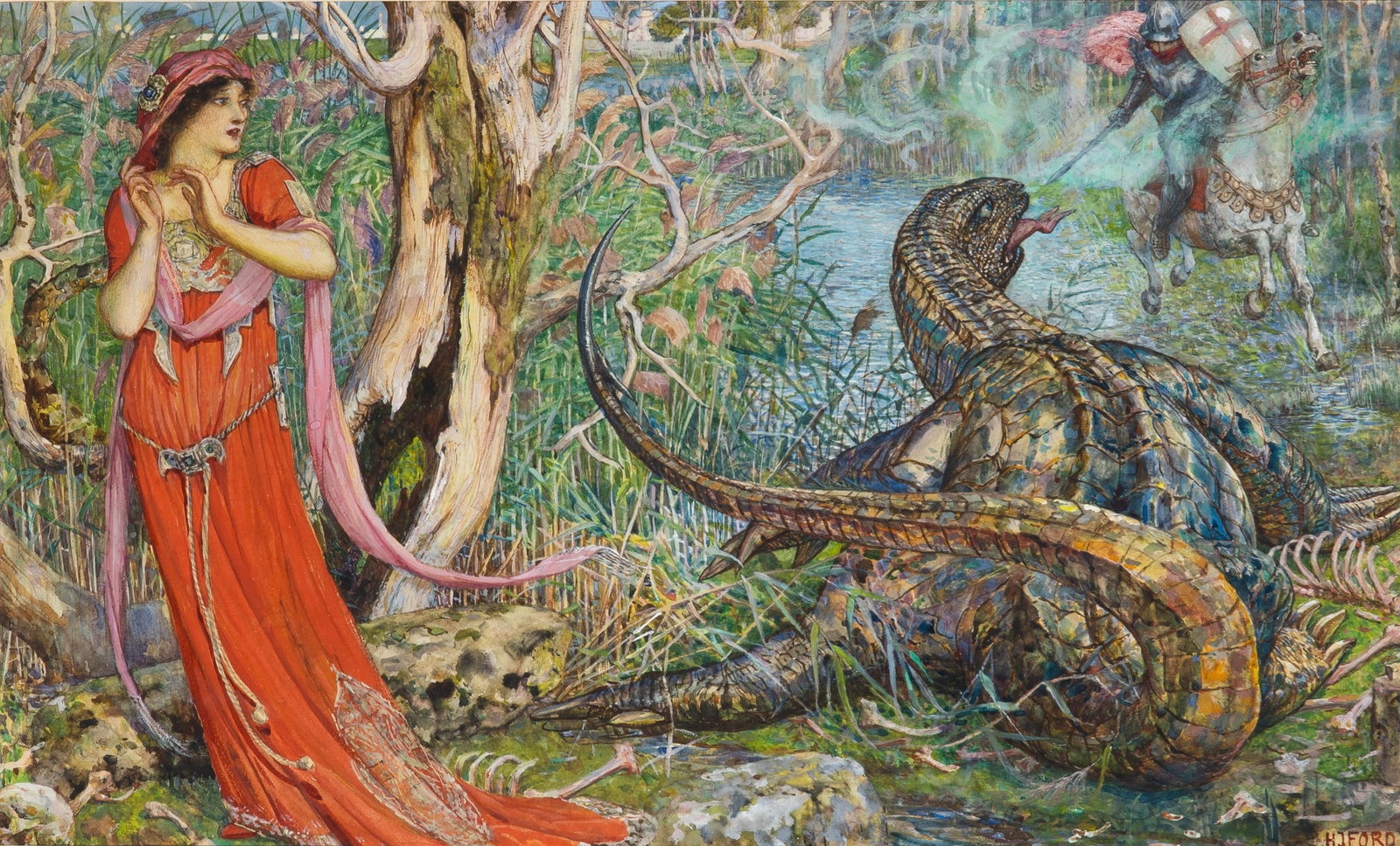 Henry Justice Ford St. George rescues the Princess from the horrible Dragon (1 of 4)