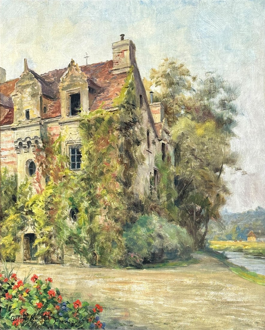 Louis Aston Knight: American, 1873-1948 Fervaques Signed and titled Aston Knight and inscribed as titled (ll) Oil on canvas 32 1/4 x 35 3/4 inches Provenance: The artist, thence by descent through the family (Framed 40