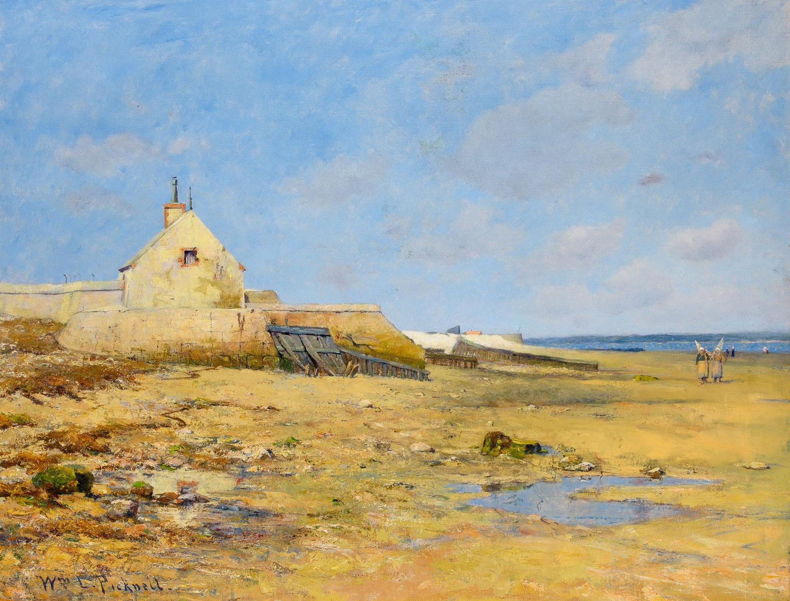William Lamb Picknell: American, 1853-1897 Coastal Scene, circa 1893 Signed Wm L. Picknell (ll) Oil on canvas 29 3/4 x 38 inches (75.6 x 96.5 cm) Provenance: Sotheby's, New York, Nov. 17, 1977, lot 514 Private collection,