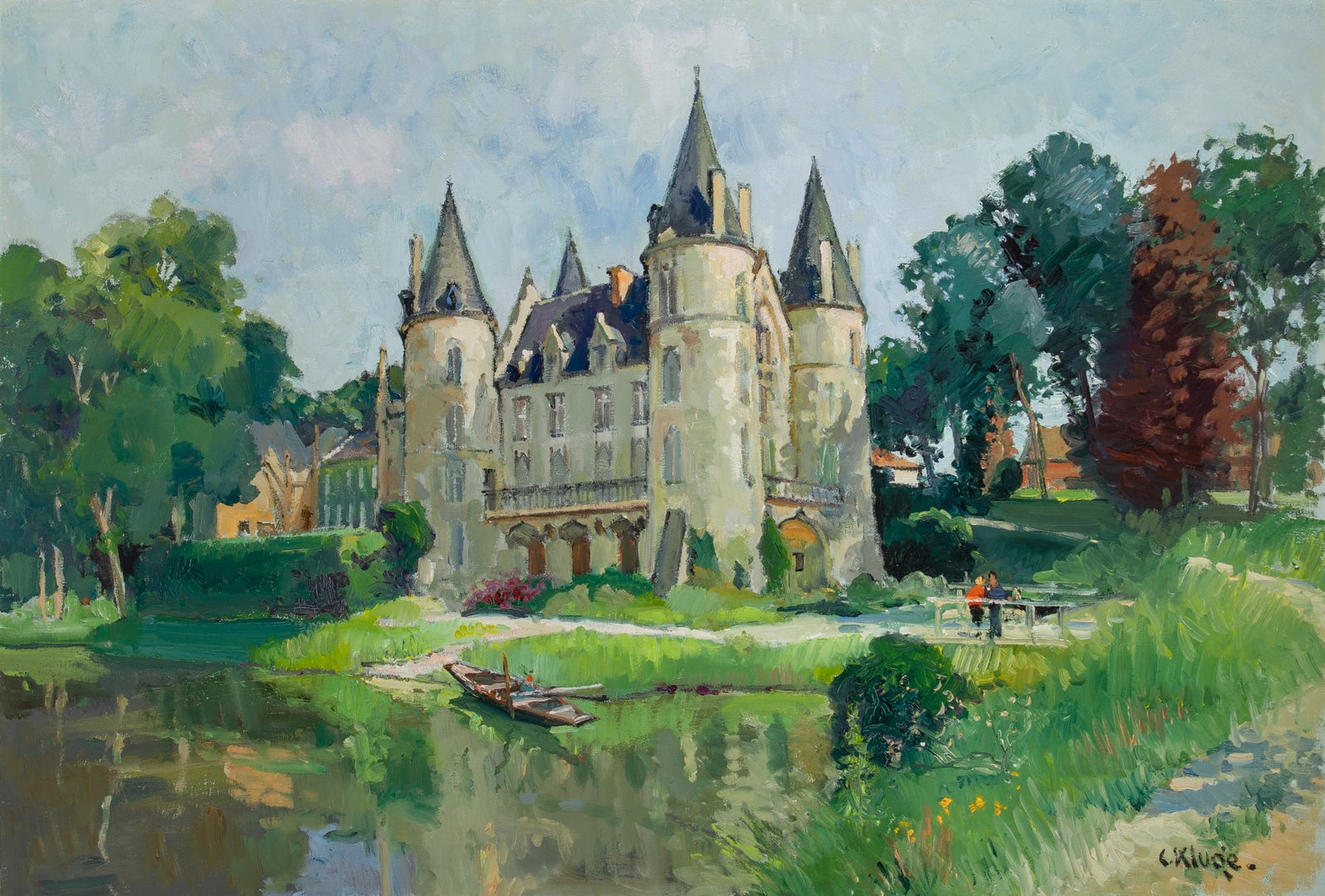 Constantine Kluge: French/Russian, 1912-2003 Untitled Signed C. Kluge (lr) Oil on canvas 39 x 31 1/4 inches (99 x 79.4cm) Provenance: Wally Findlay Galleries, New York (Framed 47 1/4 x 39 1/2 inches)