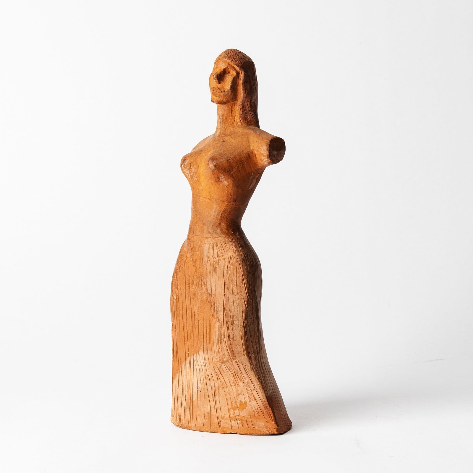 James C. McMillan: American, 1925-2022 Untitled Woman Terracotta Height: 9 3/4 inches (24.8cm) Provenance: Artist's family