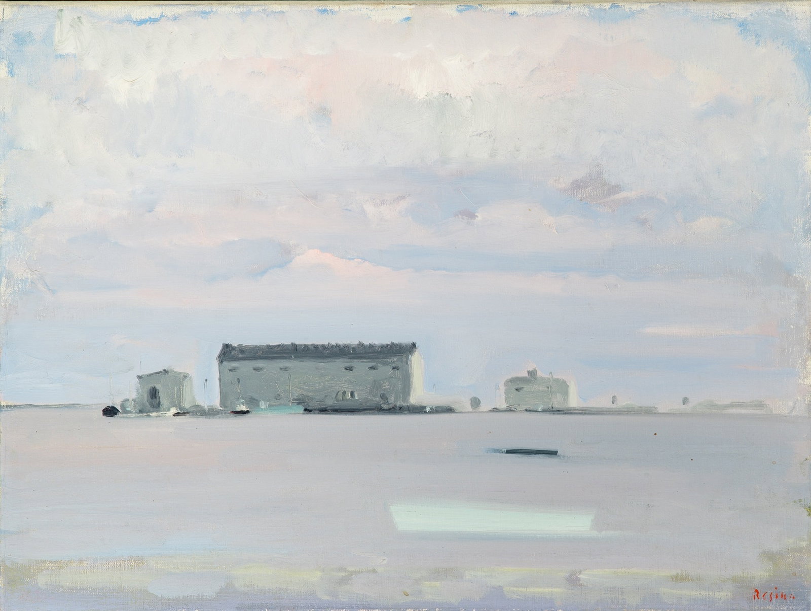 Paul Resika: American, b. 1928 Provincetown Pier—Guardi, 1984 Signed Resika (lr) Oil on canvas 18 1/8 x 24 inches (46 x 61 cm) Provenance: Graham Modern, New York Acquired from the above by the present