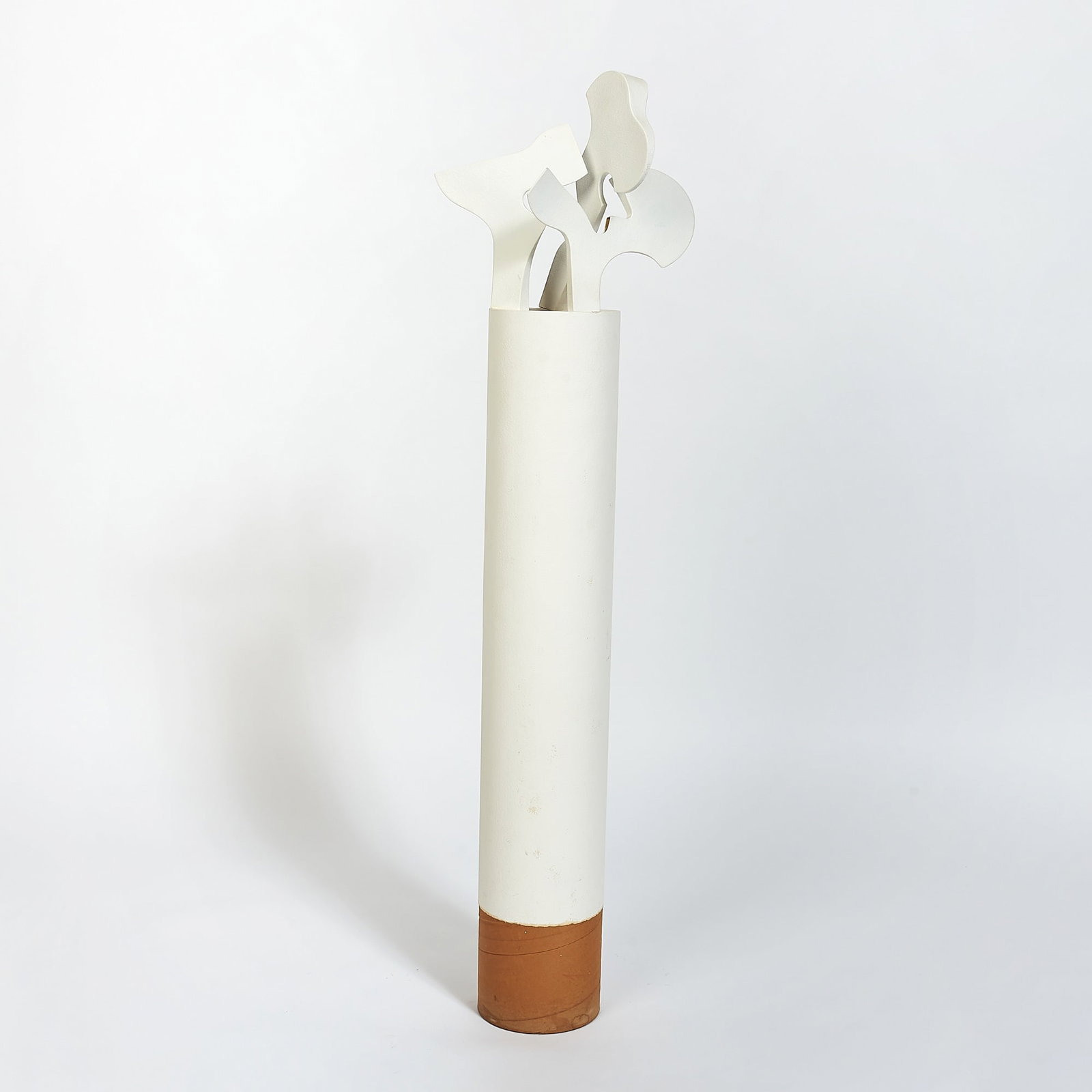 Joe Caroff: American, 1921-2025 Untitled (Cigarette) Paper construction and cardboard cylindrical tube Height 47 inches (119.4 cm)