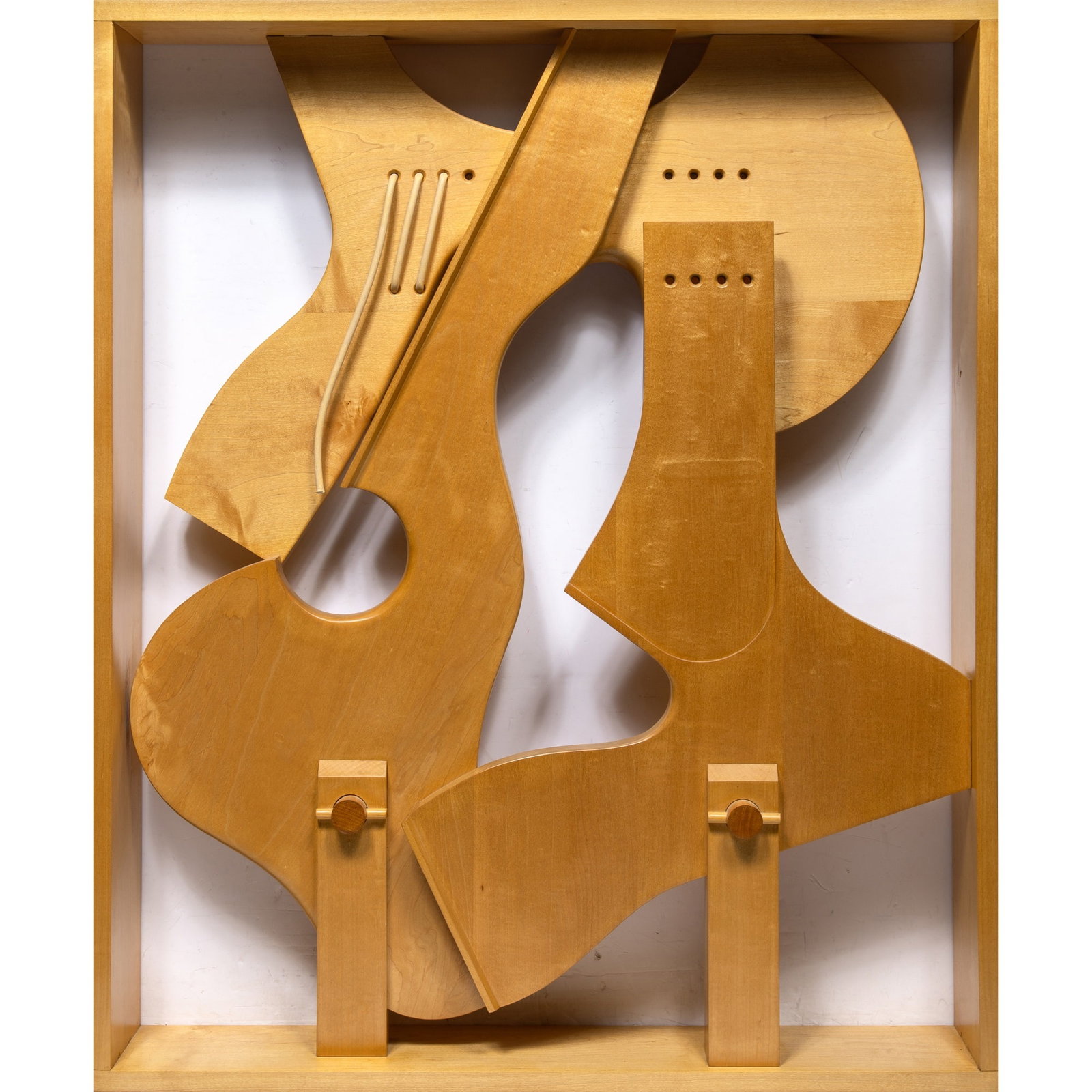 Joe Caroff and Michael Caroff: American 1921-2025 / American, b. Encore, 2000 Maple wood construction 37 7/8 x 31 1/2 x 5 inches (96.2 x 80 x 12.7 cm) Exhibited: The Bertha and Karl Leubsdorf Art Gallery (Hunter College), The