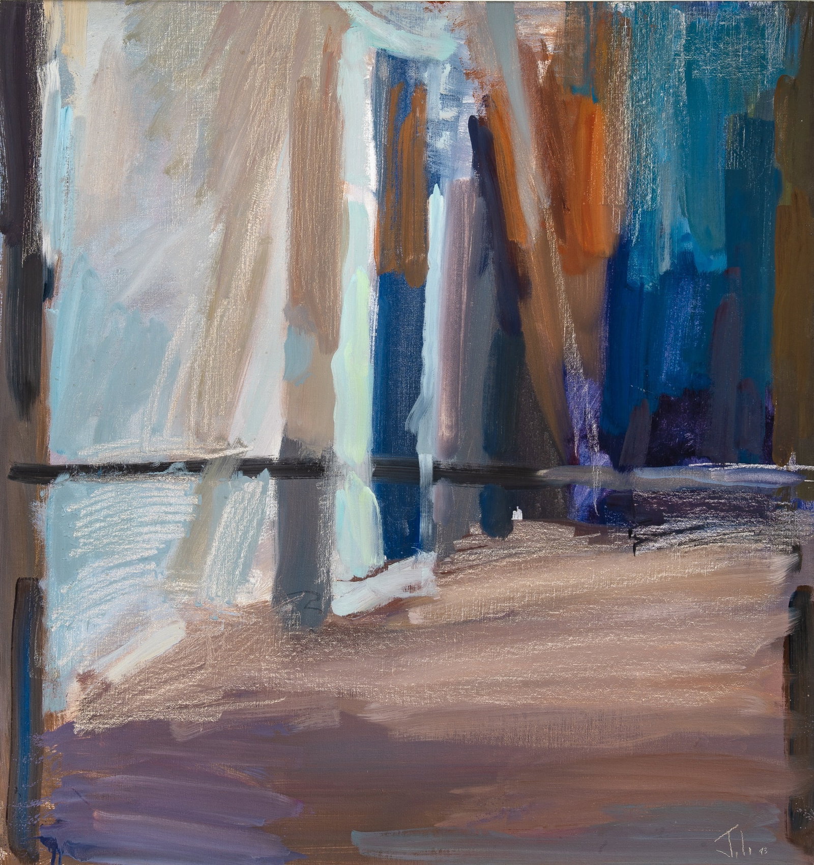 Juan Iribarren: Venezulean, b. 1956 Untitled, 1993 Signed and dated J.I. 93 (lr) Oil on canvas 34 x 32 inches (86.4 x 81.3 cm) Unframed