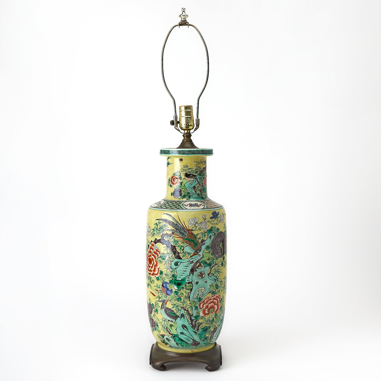 Chinese Famille Verte Porcelain Lamp (1 of 6)