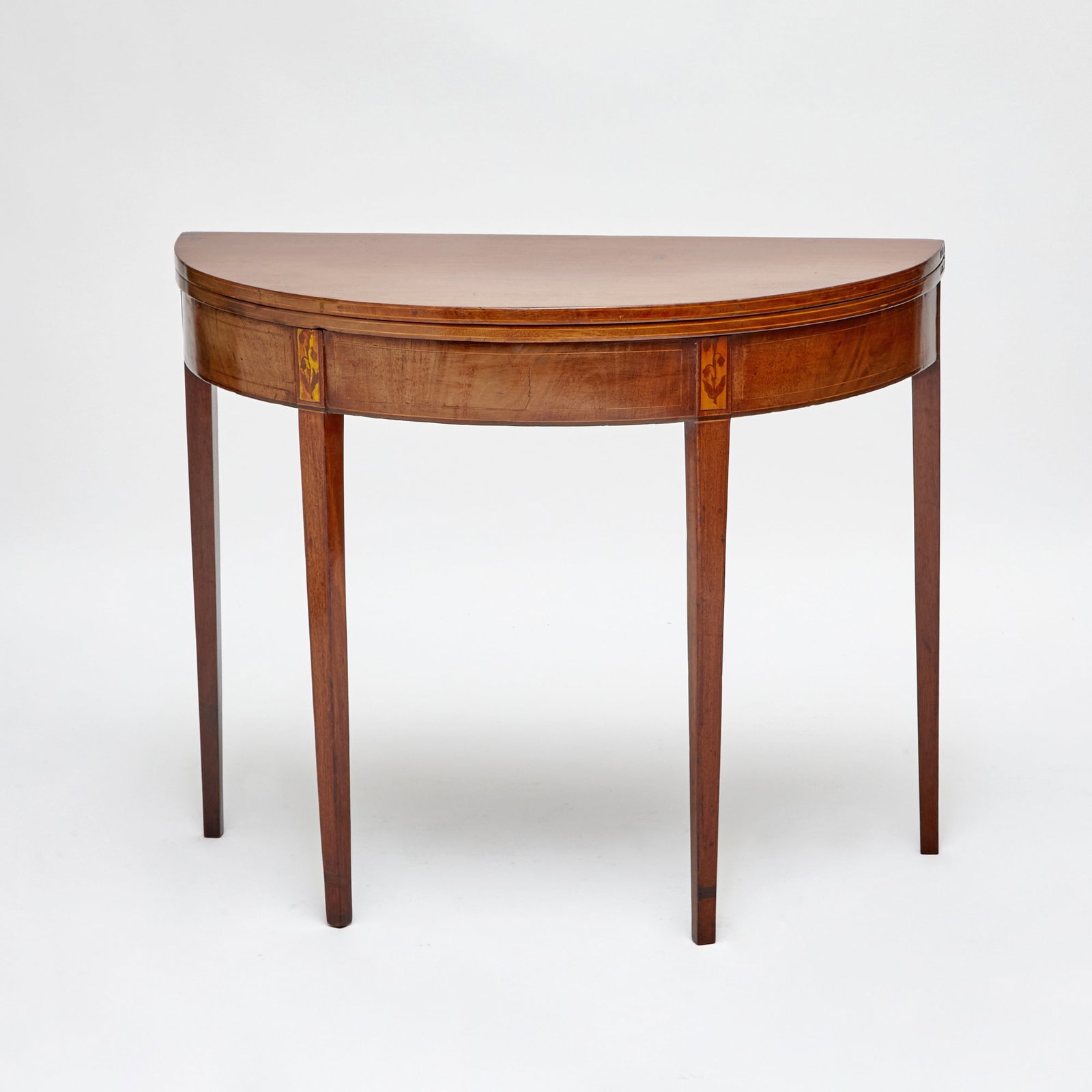 Federal Inlaid Mahogany Demilune Games Table (1 of 5)