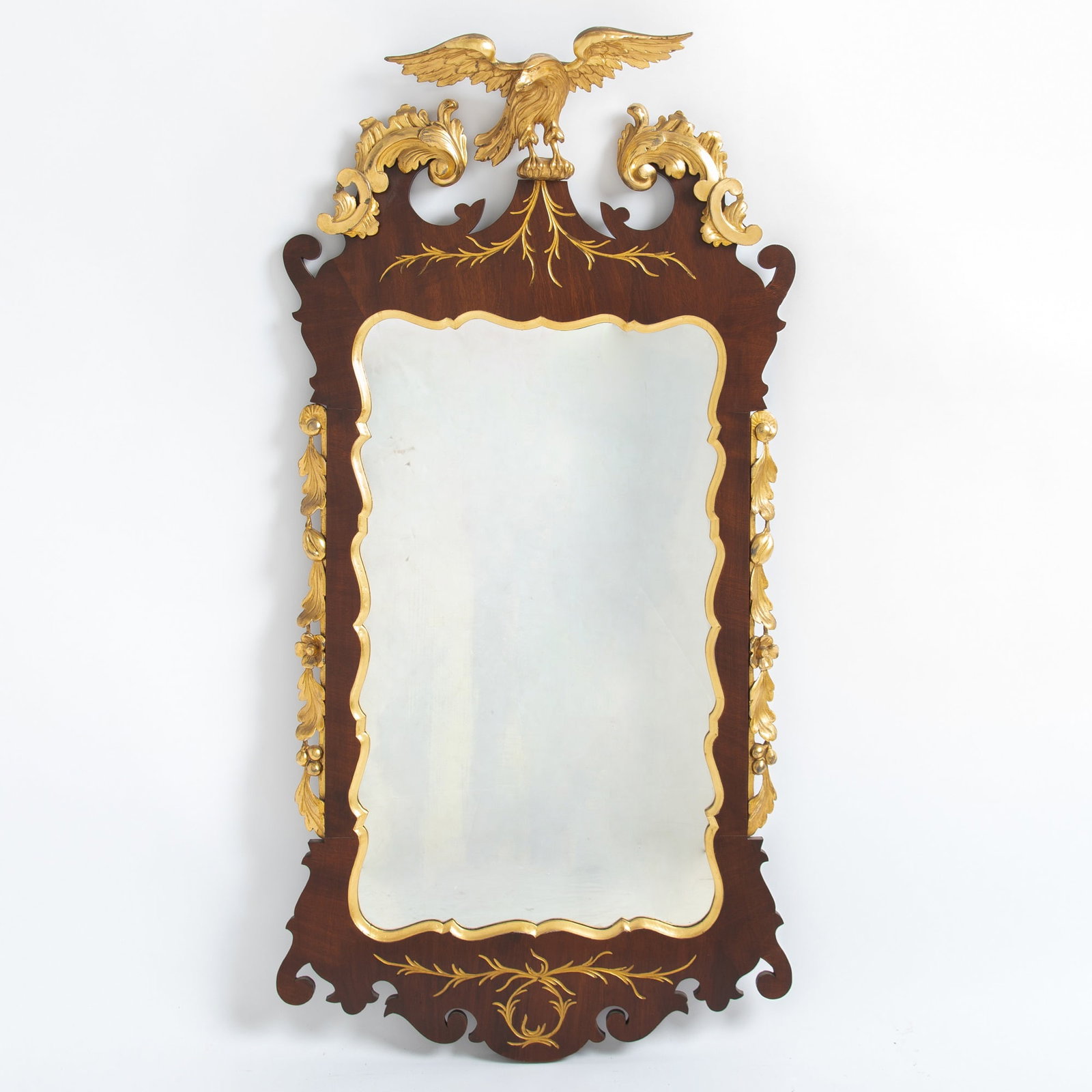 George II Style Parcel Gilt Mahogany Mirror (1 of 3)