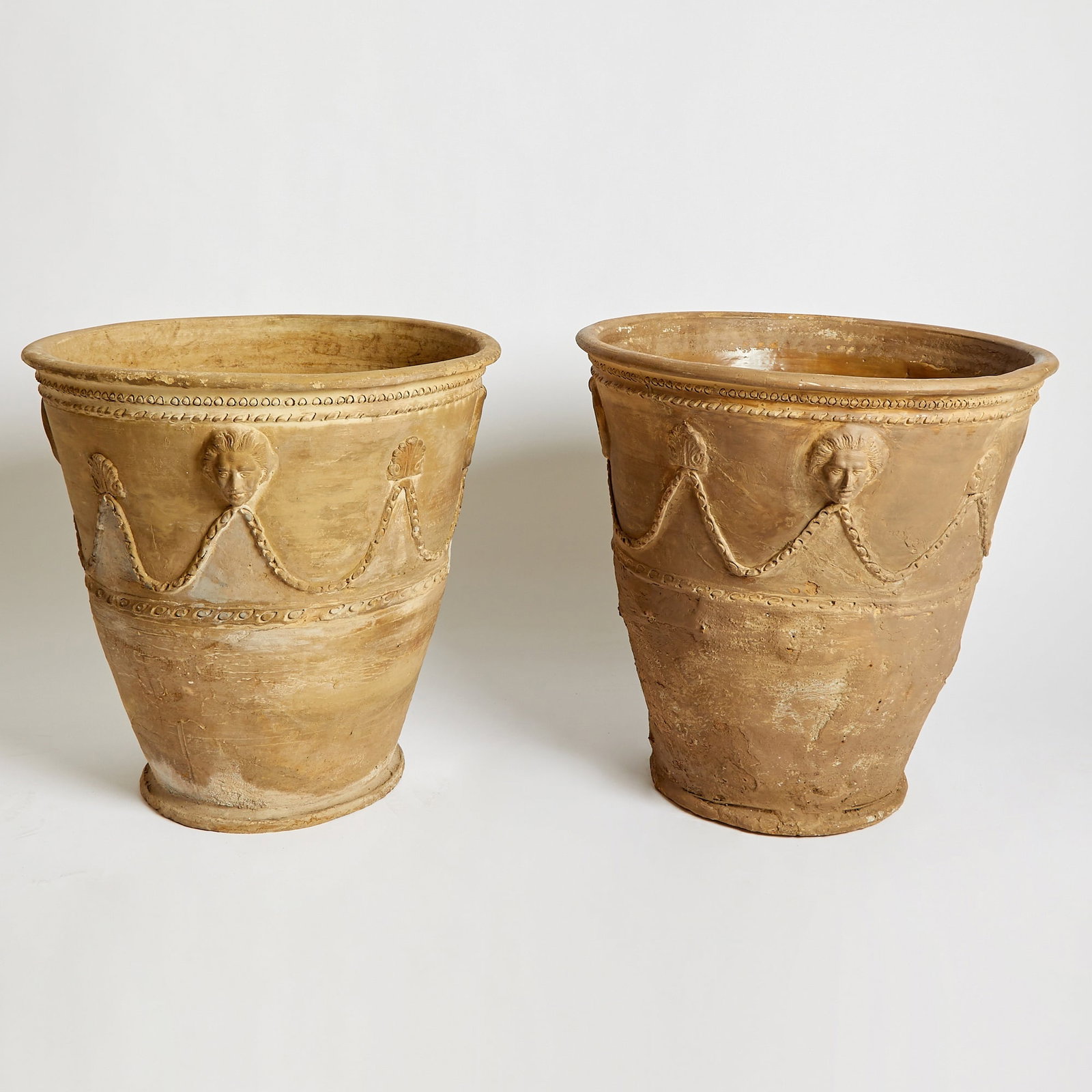 Pair of Neapolitan Terracotta Garden Urns (1 of 5)