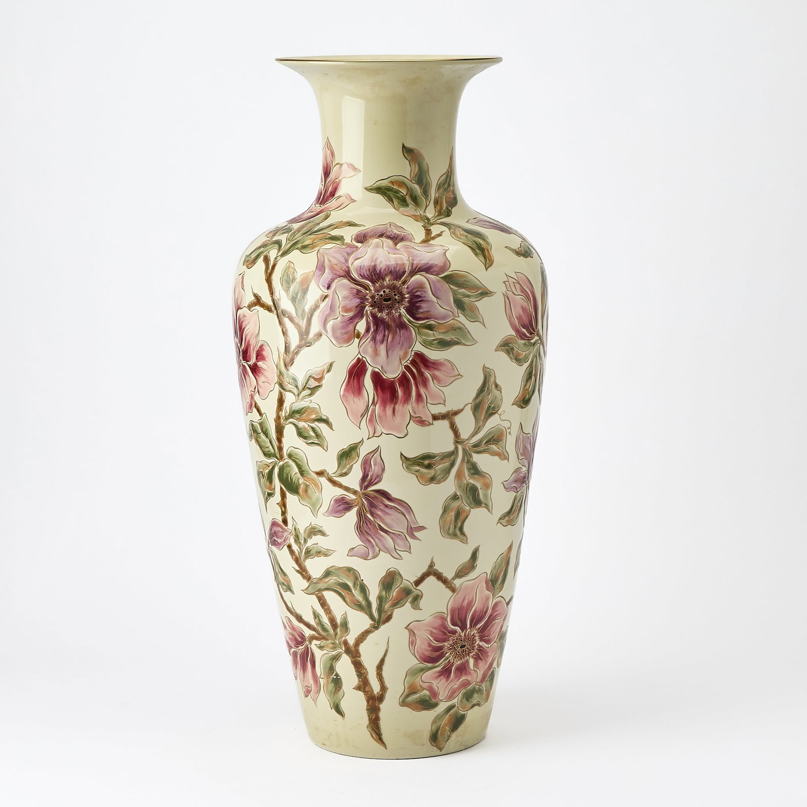 Zsolnay Floral Decorated Porcelain Vase (1 of 5)