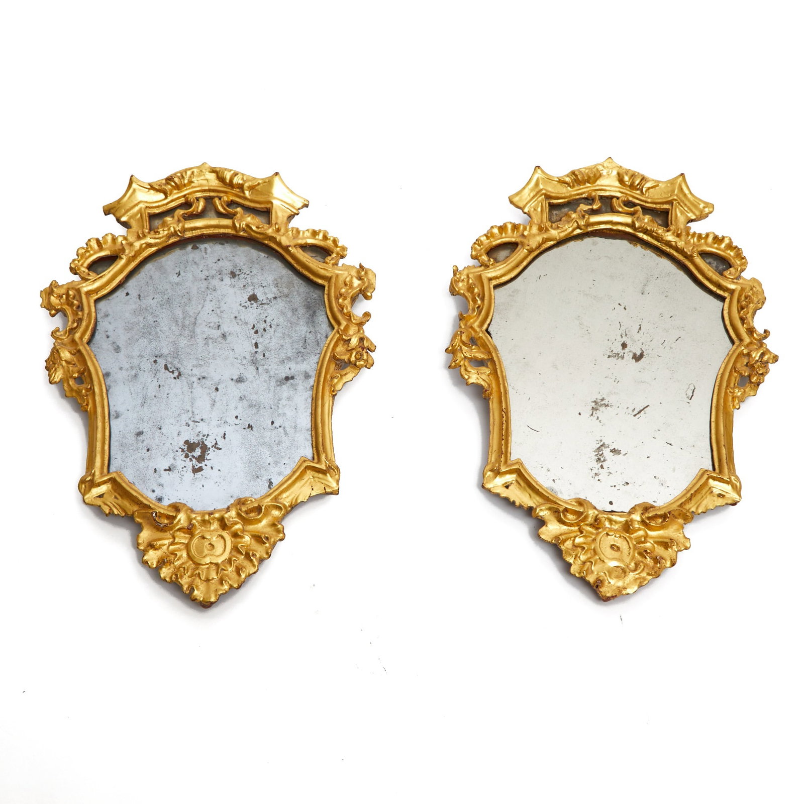 Pair of Italian Rococo Giltwood Mirrors (1 of 2)