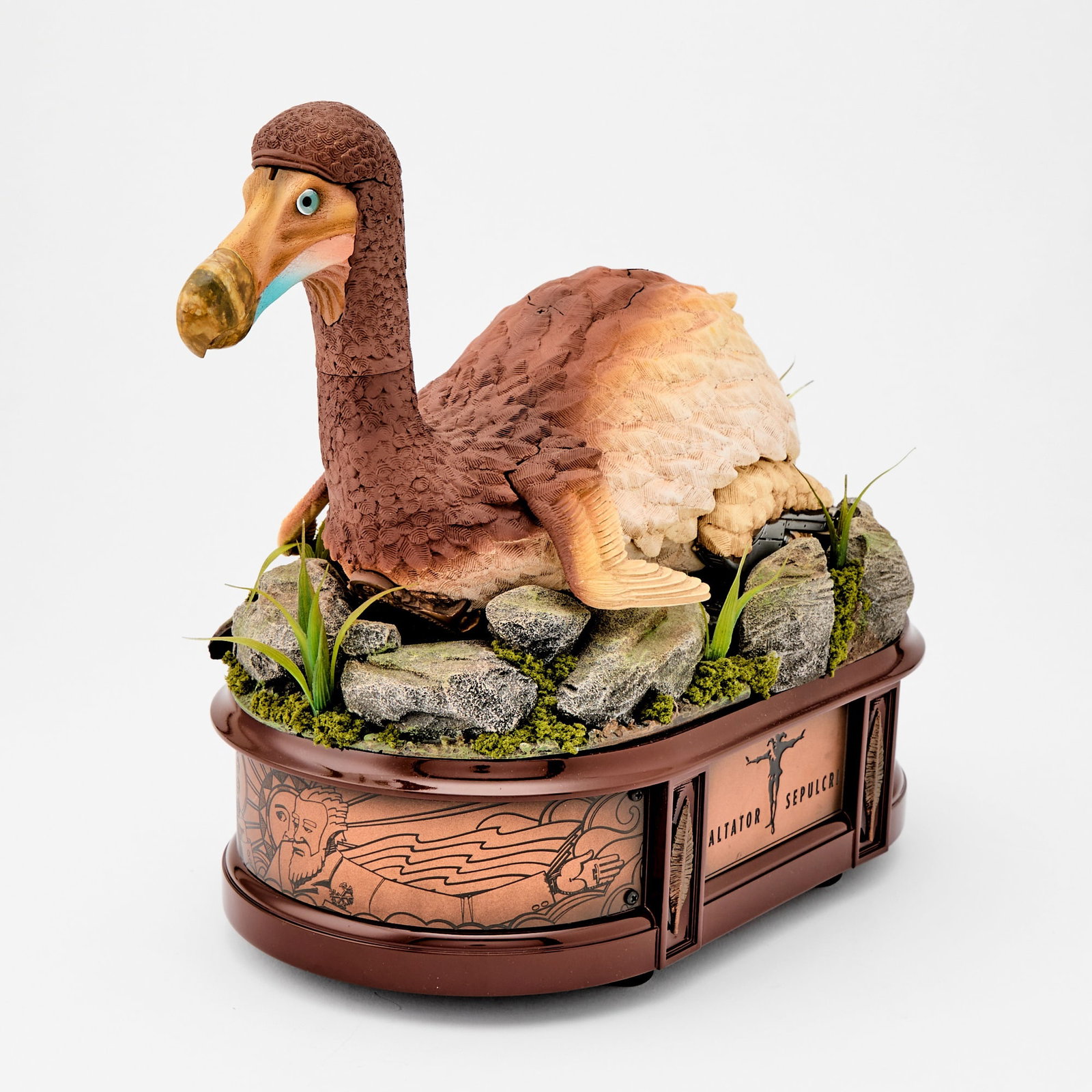 Sam Zell: American, 1941-2023 Survival of the Fittest (Automaton) Number 405 from an edition of 675 Molded plastic, rubber, brass 12 1/4 x 15 x 7 1/2 inches (31 x 38 x 19 cm)