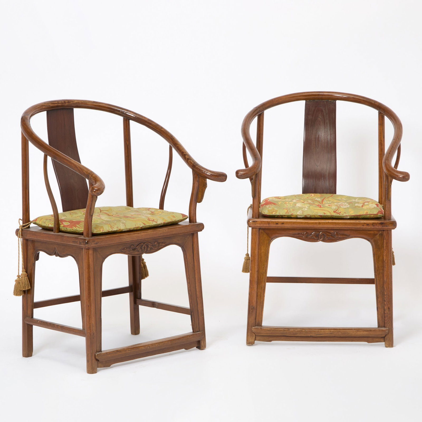 Pair of Chinese Hardwood 'Horseshoe' Armchairs 20th Century (1 of 5)