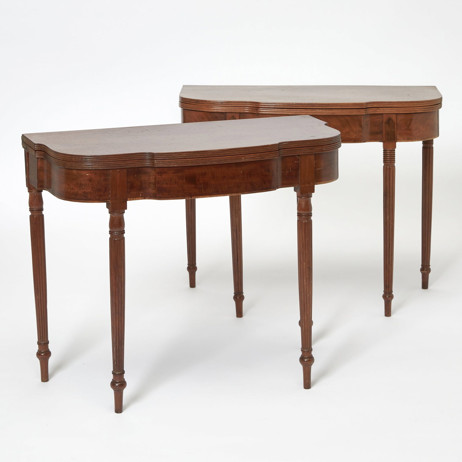 Two Similar Federal Inlaid Mahogany Card Tables (1 of 6)