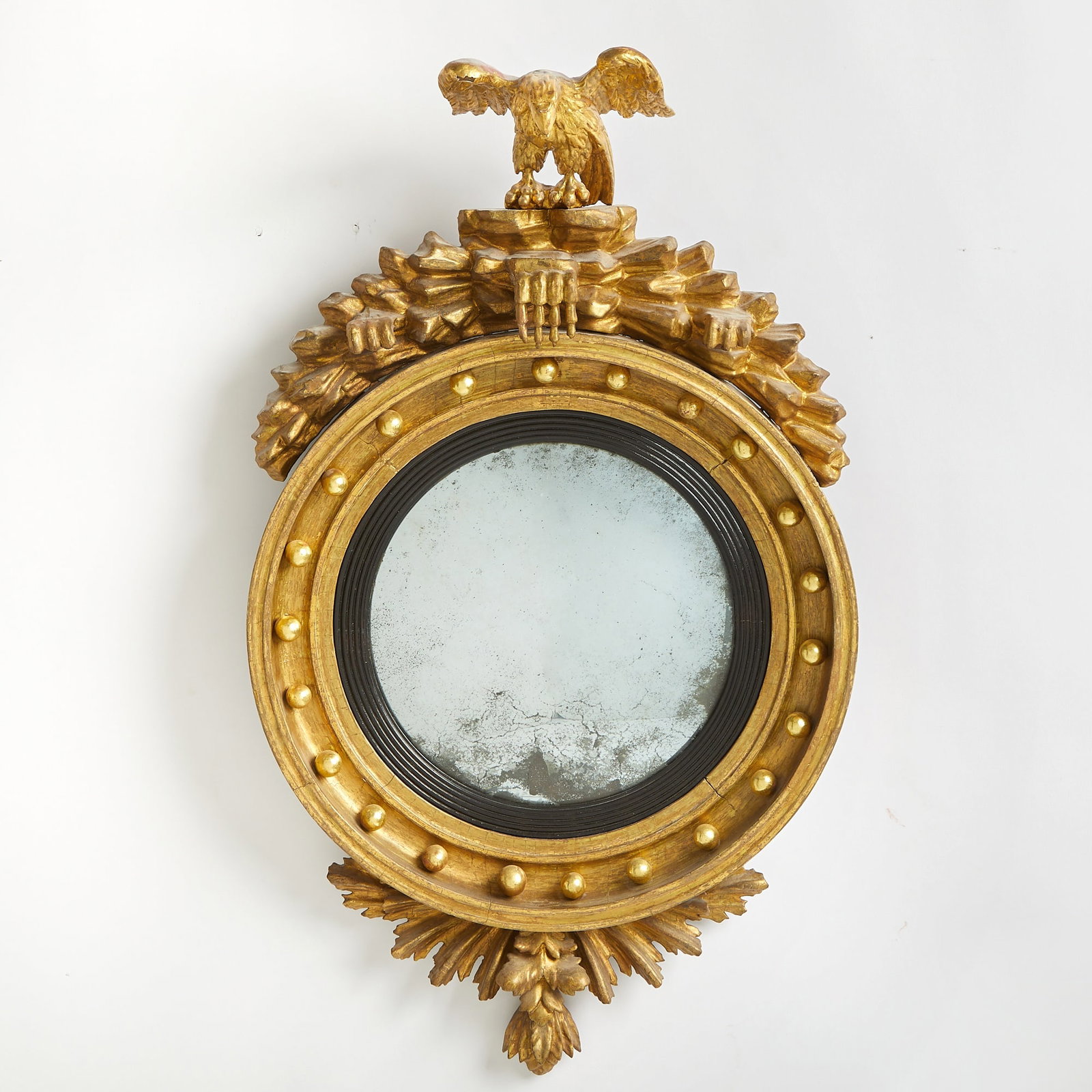 Regency Style Giltwood Convex Mirror (1 of 3)