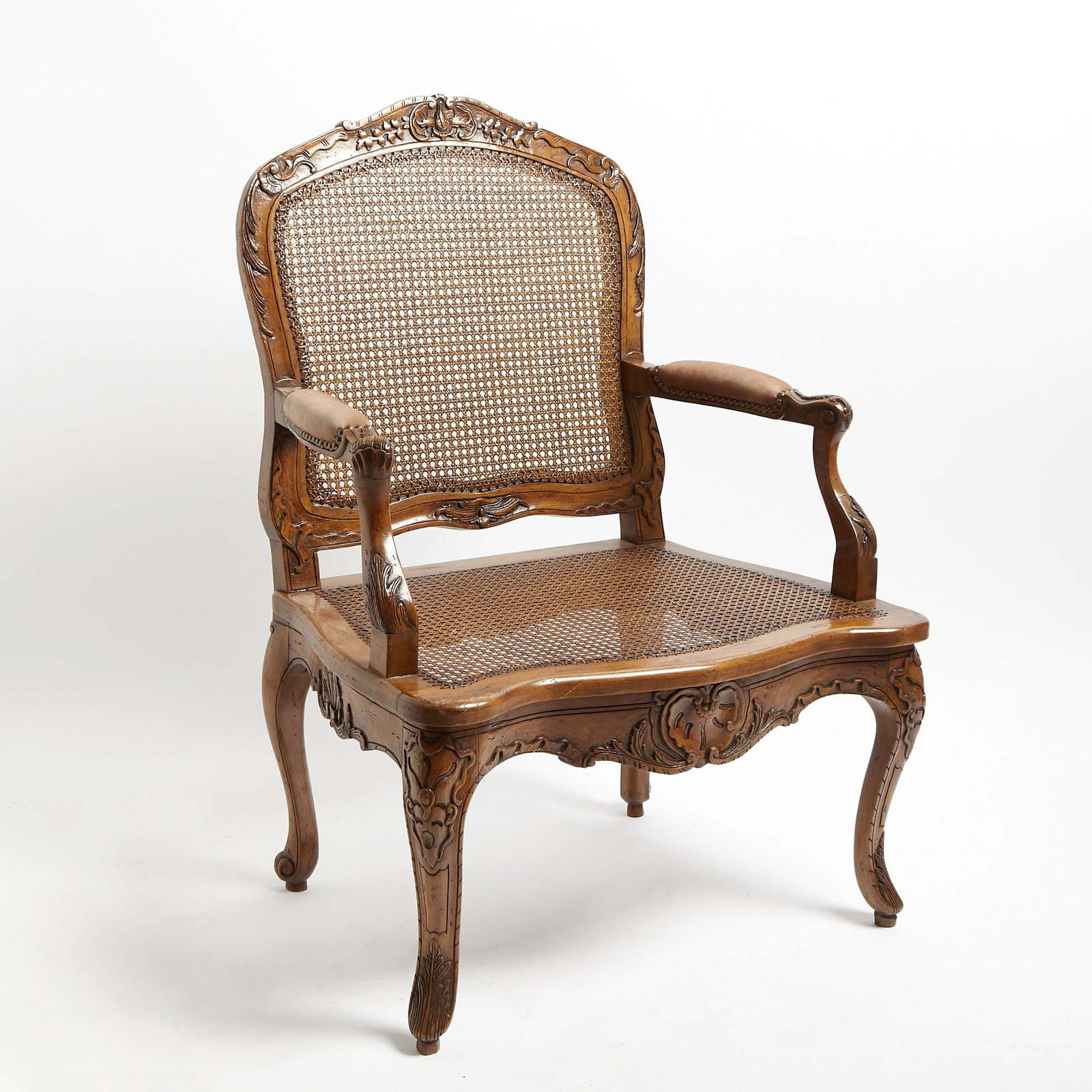 Louis XV Style Walnut Fauteuil (1 of 8)