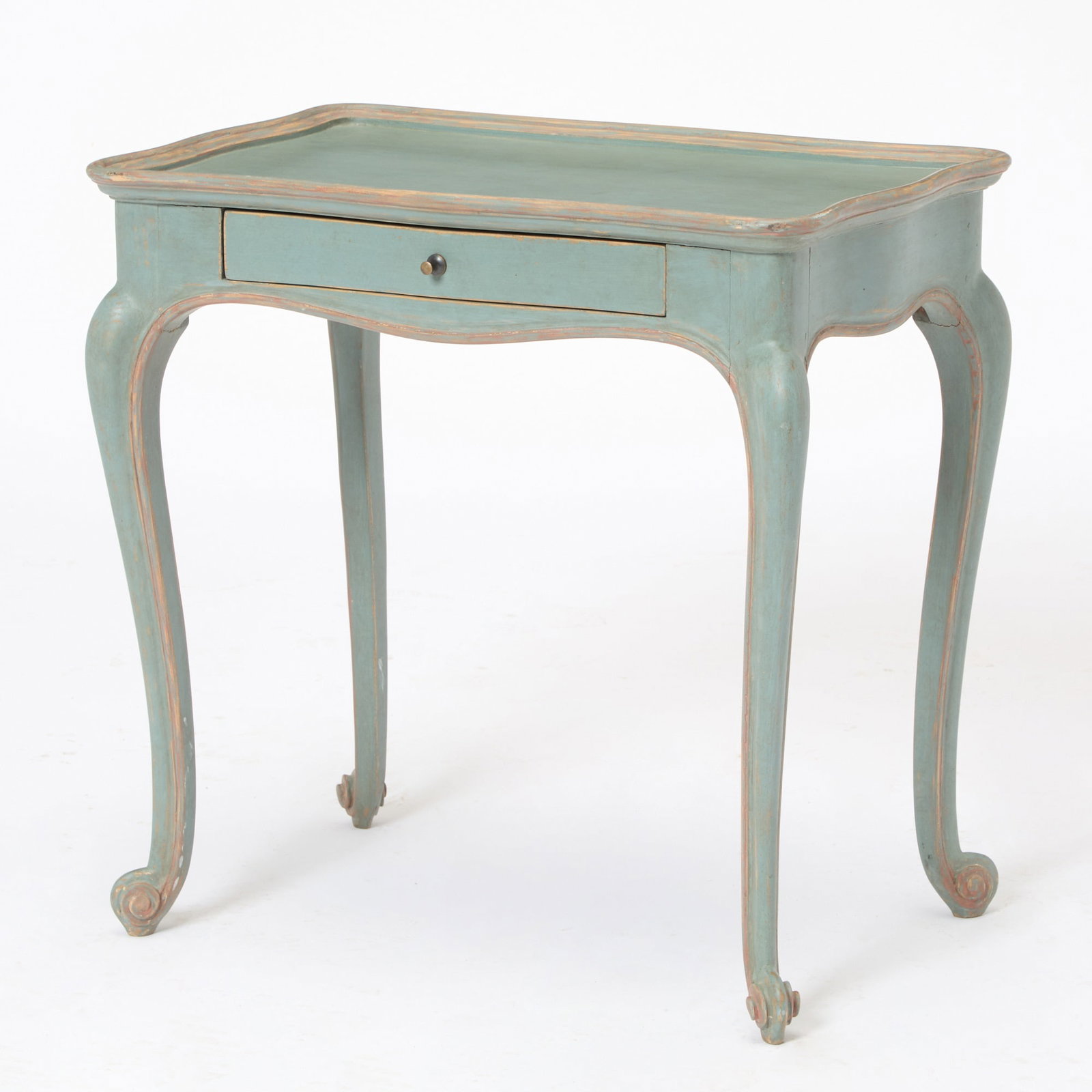 Louis XV Style Blue Painted Side Table (1 of 6)