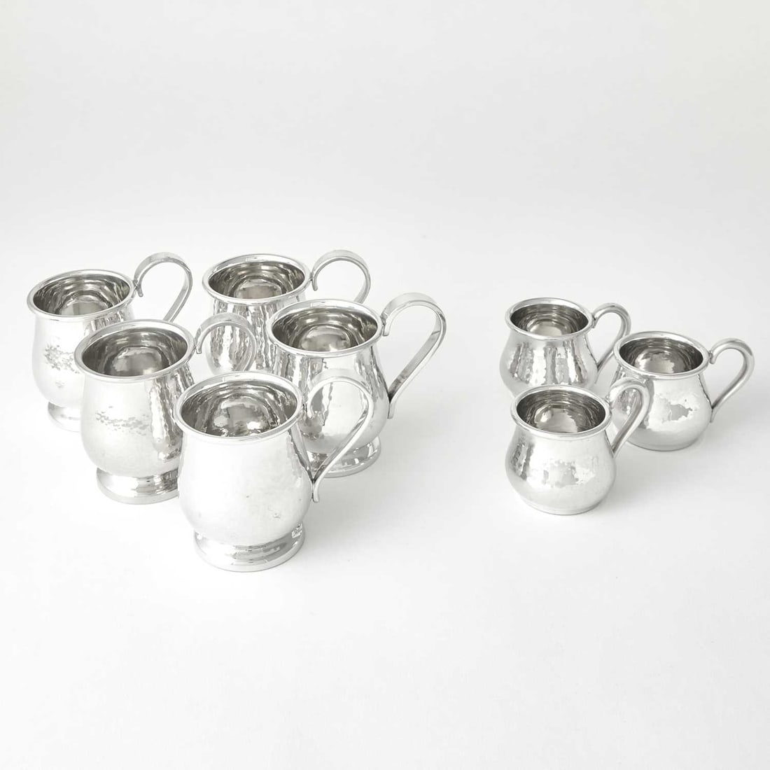 Group of Eight Cartier Pewter Mugs (1 of 3)
