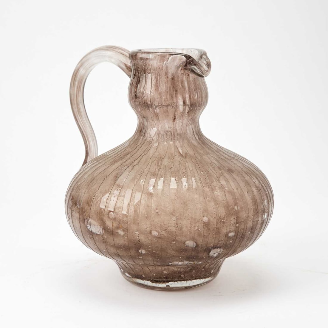 Daum Art Deco Acid-Etched Hand-Blown Glass Pitcher (1 of 4)