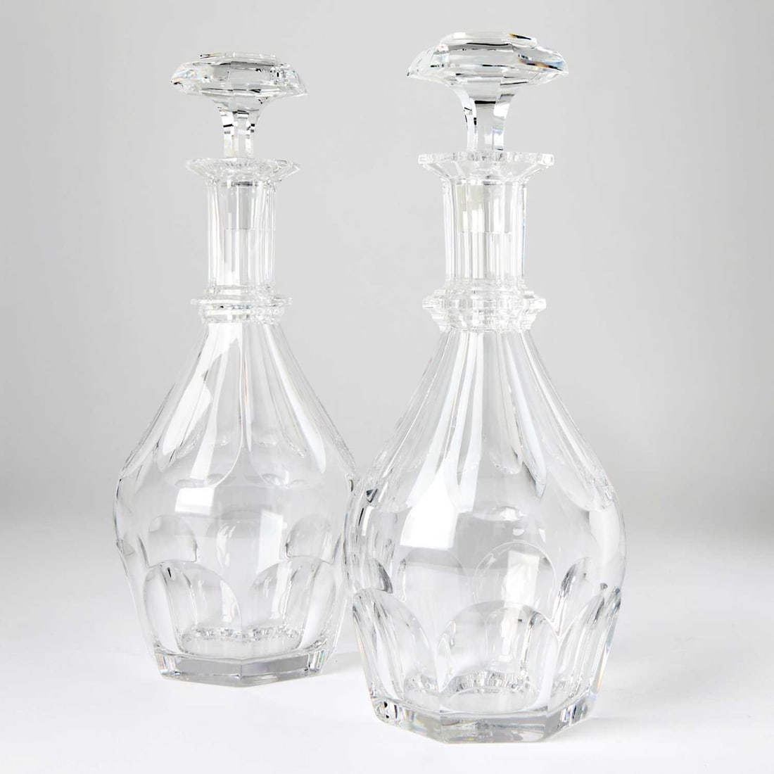 Two Baccarat Blown Glass "Harcourt" Pattern Decanters and Stoppers (1 of 5)