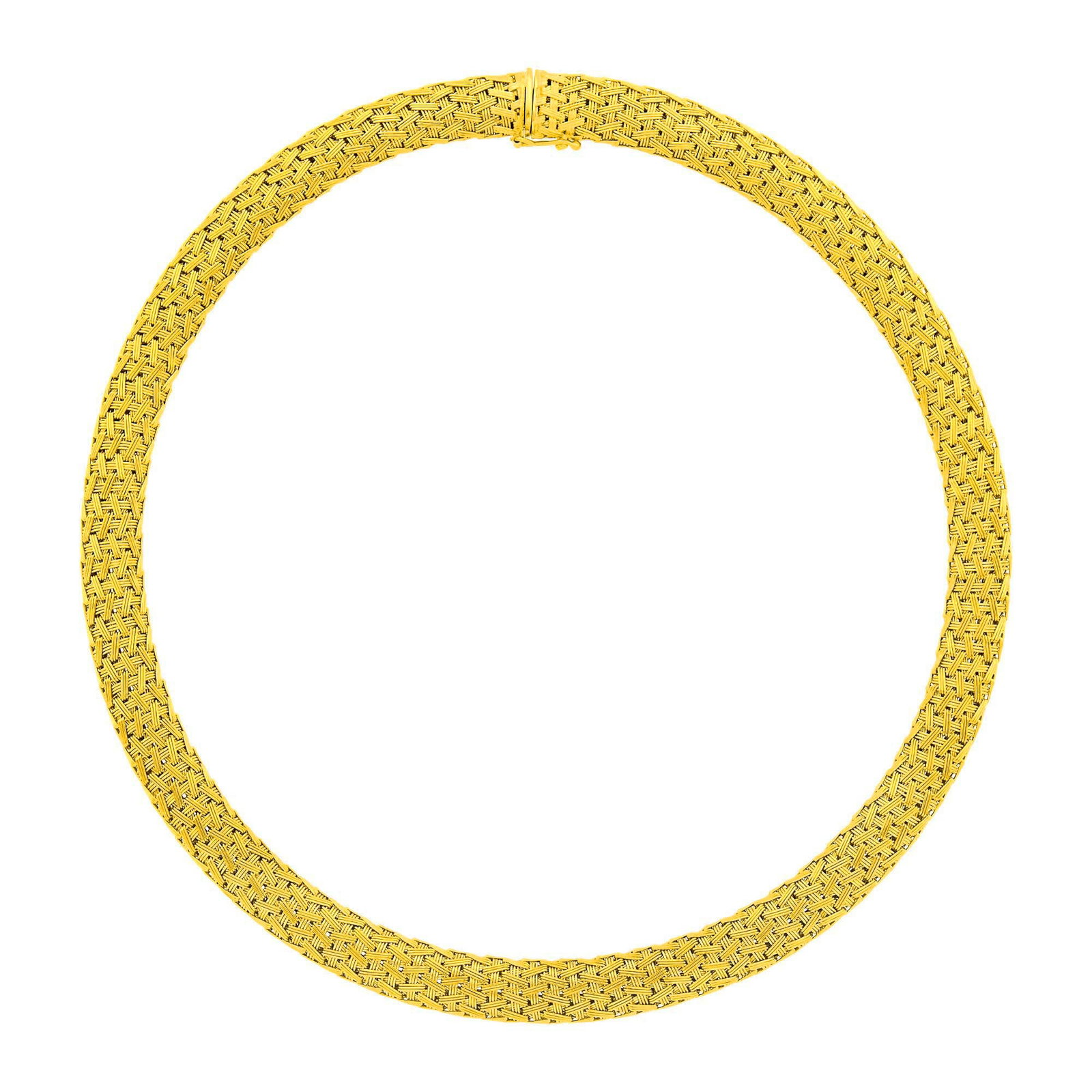 Braided Gold Mesh Necklace (1 of 1)