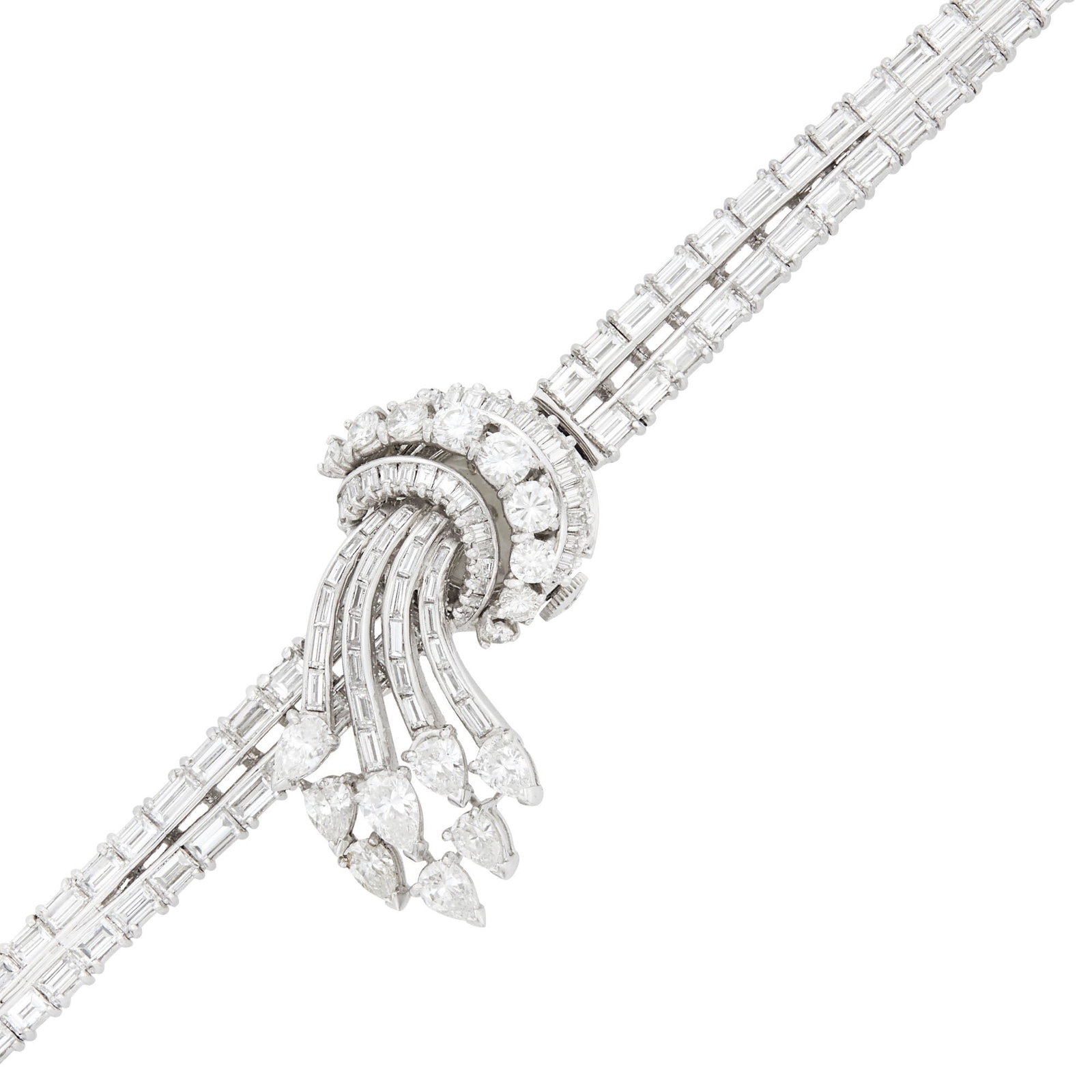 Longines Platinum and Diamond Bracelet-Watch (1 of 2)