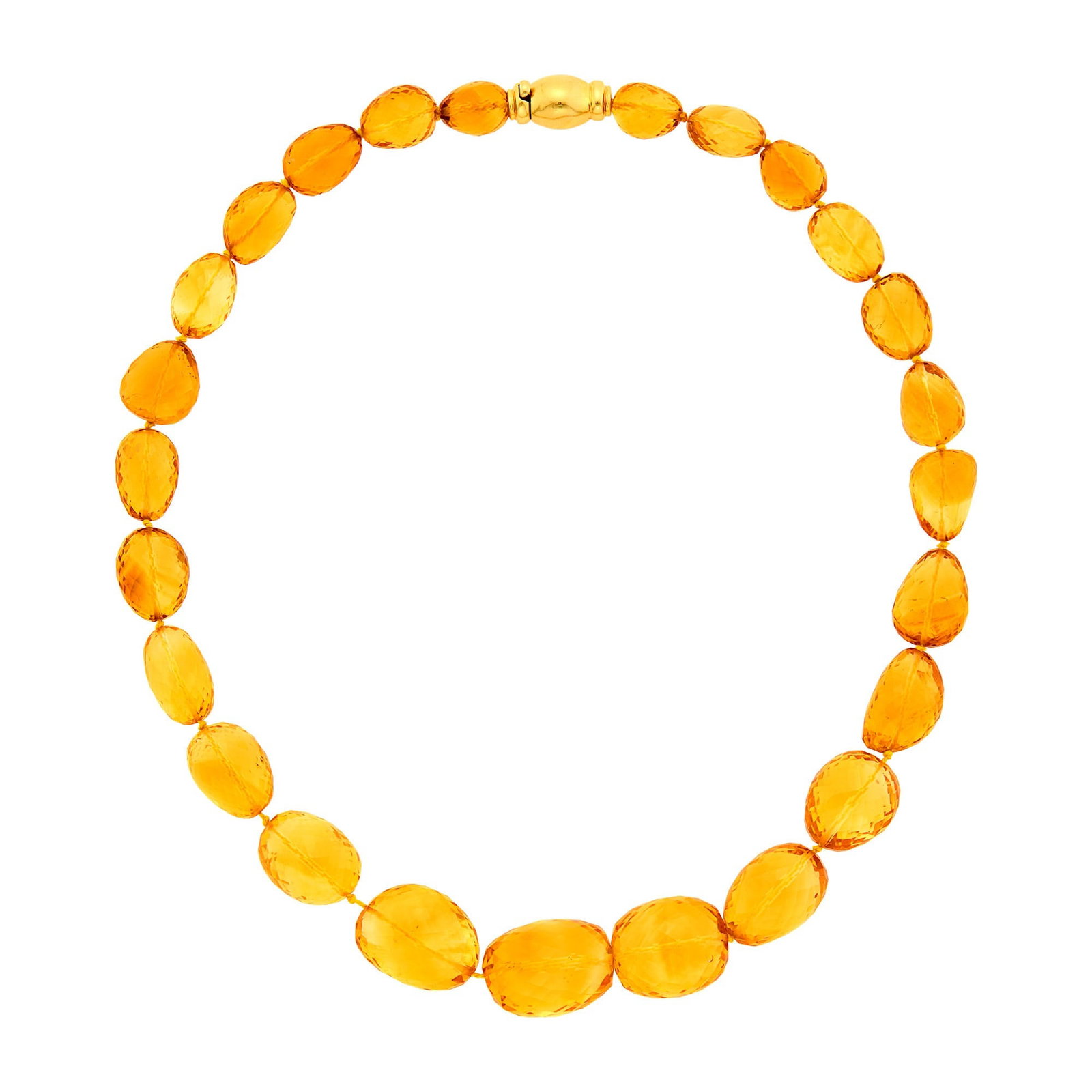 Seaman Schepps Citrine Bead Necklace with Gold Clasp (1 of 1)