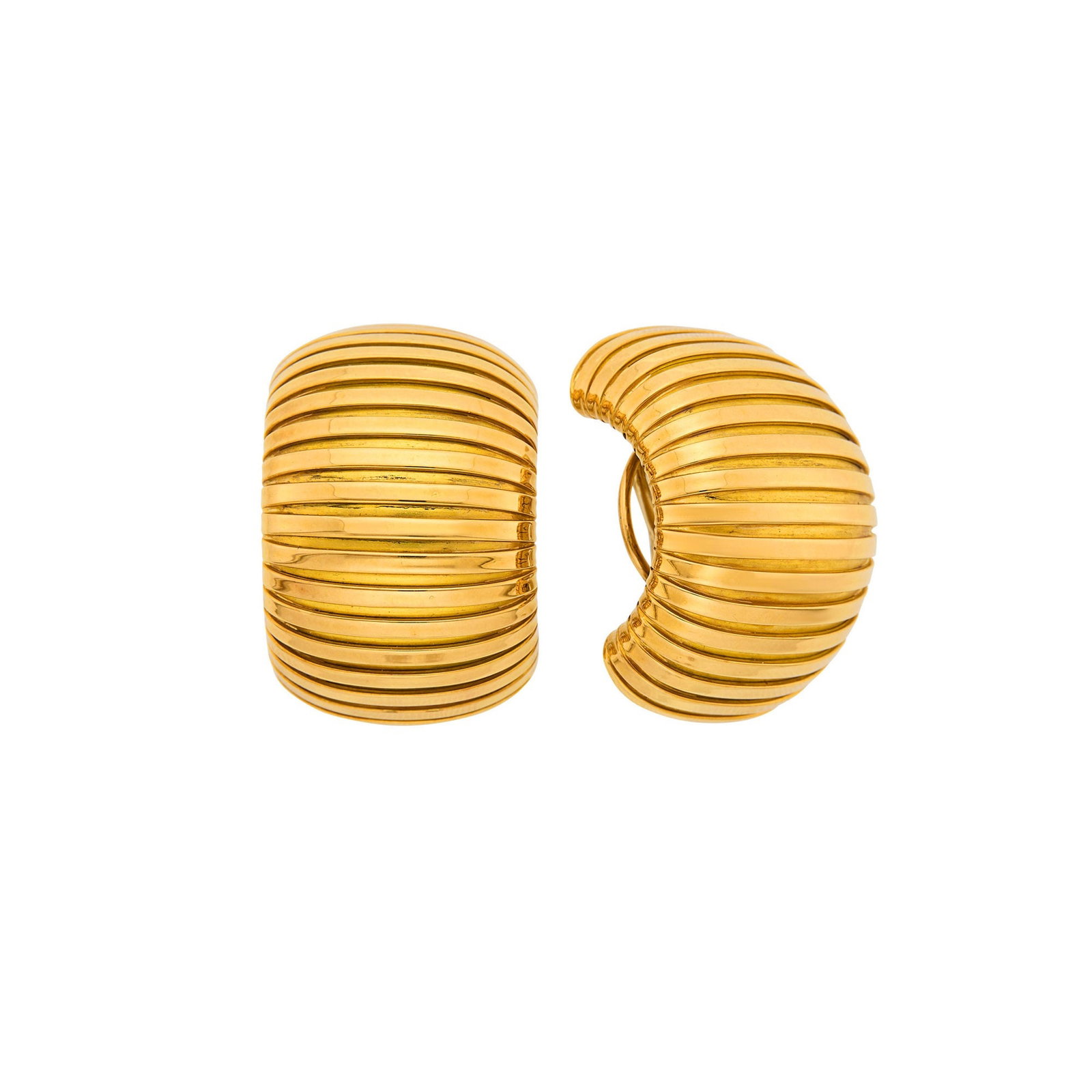 Weingrill Pair of Gold Snake Link Half-Hoop Earclips (1 of 1)