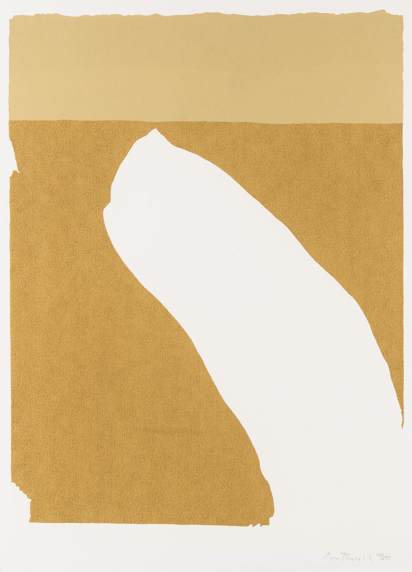 Robert Motherwell (1915-1991): UNTITLED (BELKNAP 38; ENGBERG/BANACH 67) Color screenprint, 1970, on Arches Imperial paper, signed and numbered 28/250 in pencil, from Flight, printed by Maurel Studios, New York, published by the Int