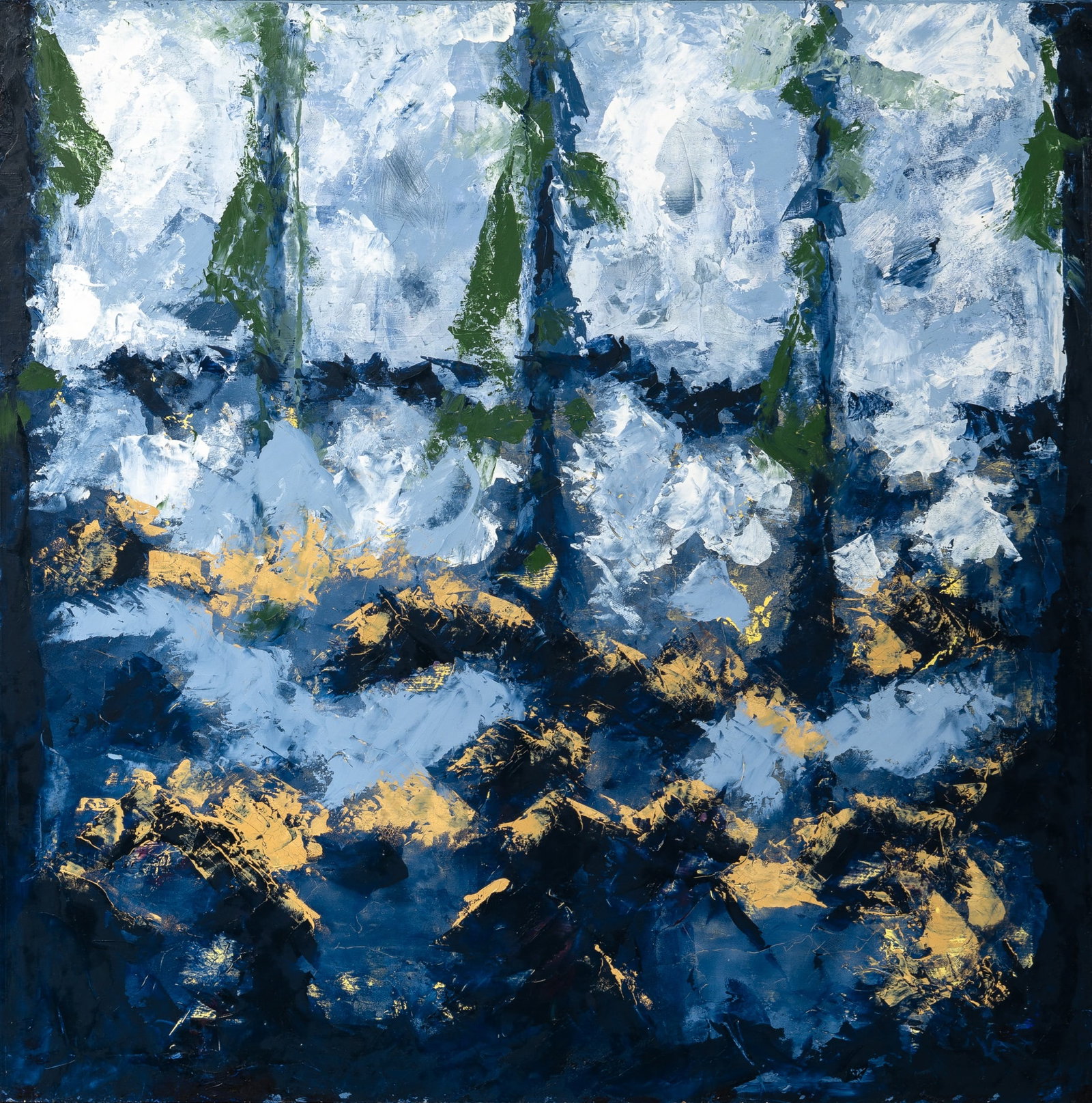 Marguerite Martino: 20th/21st Century Water Series, 1991 Signed Marguerite Martino and dated January 1991 on the reverse Oil on board 24 x 24 inches (61 x 61 cm) (Framed 26 1/4 x 26 1/4 inches)