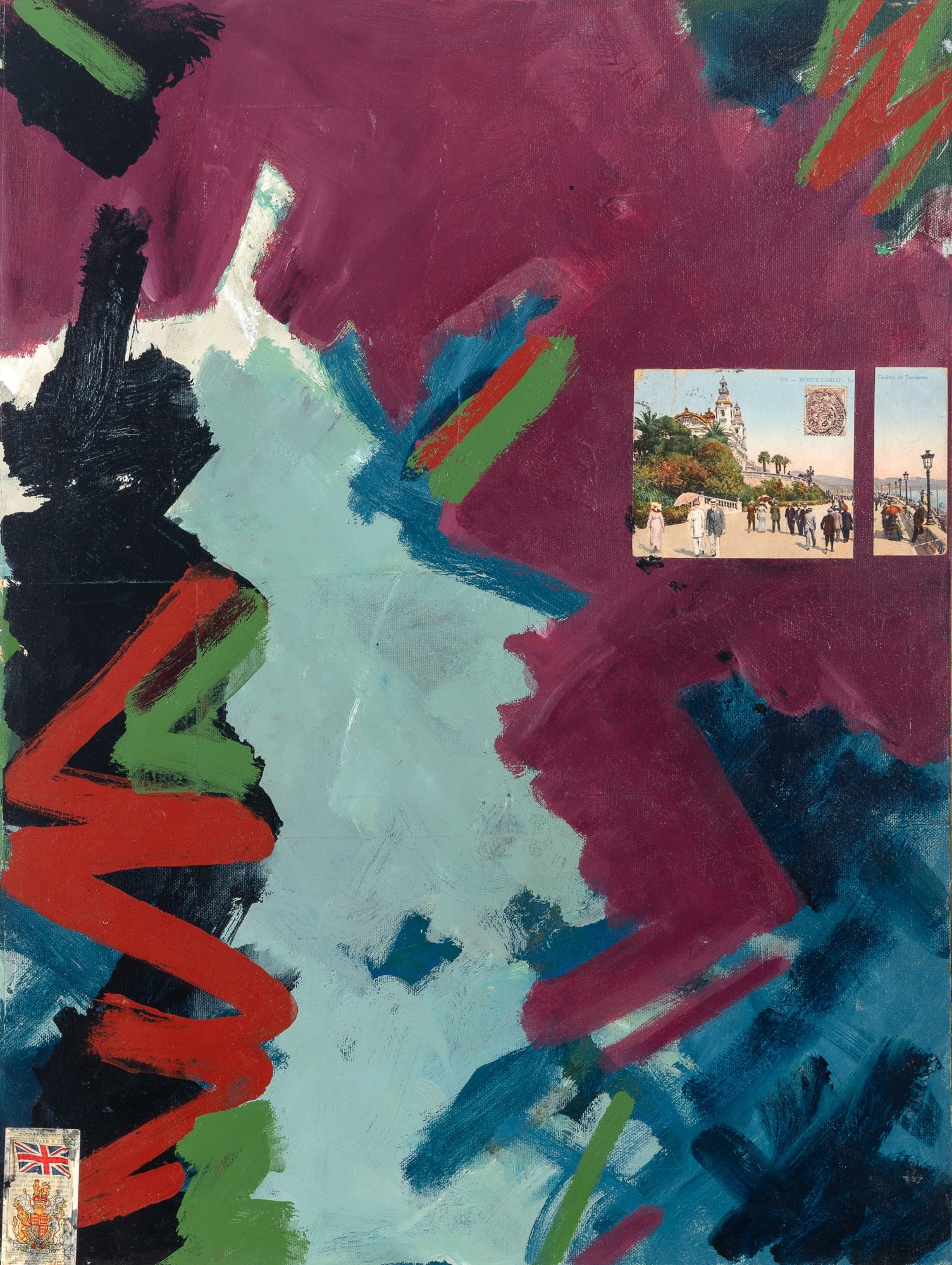 J. Bowyer Bell: American, 1931-2003 Antrim, 1993 Signed, titled, and dated on the verso Oil and mixed media on canvas 24 x 18 inches (61 x 45.7 cm) Provenance: The artist Thence by descent to the estate (Framed 24