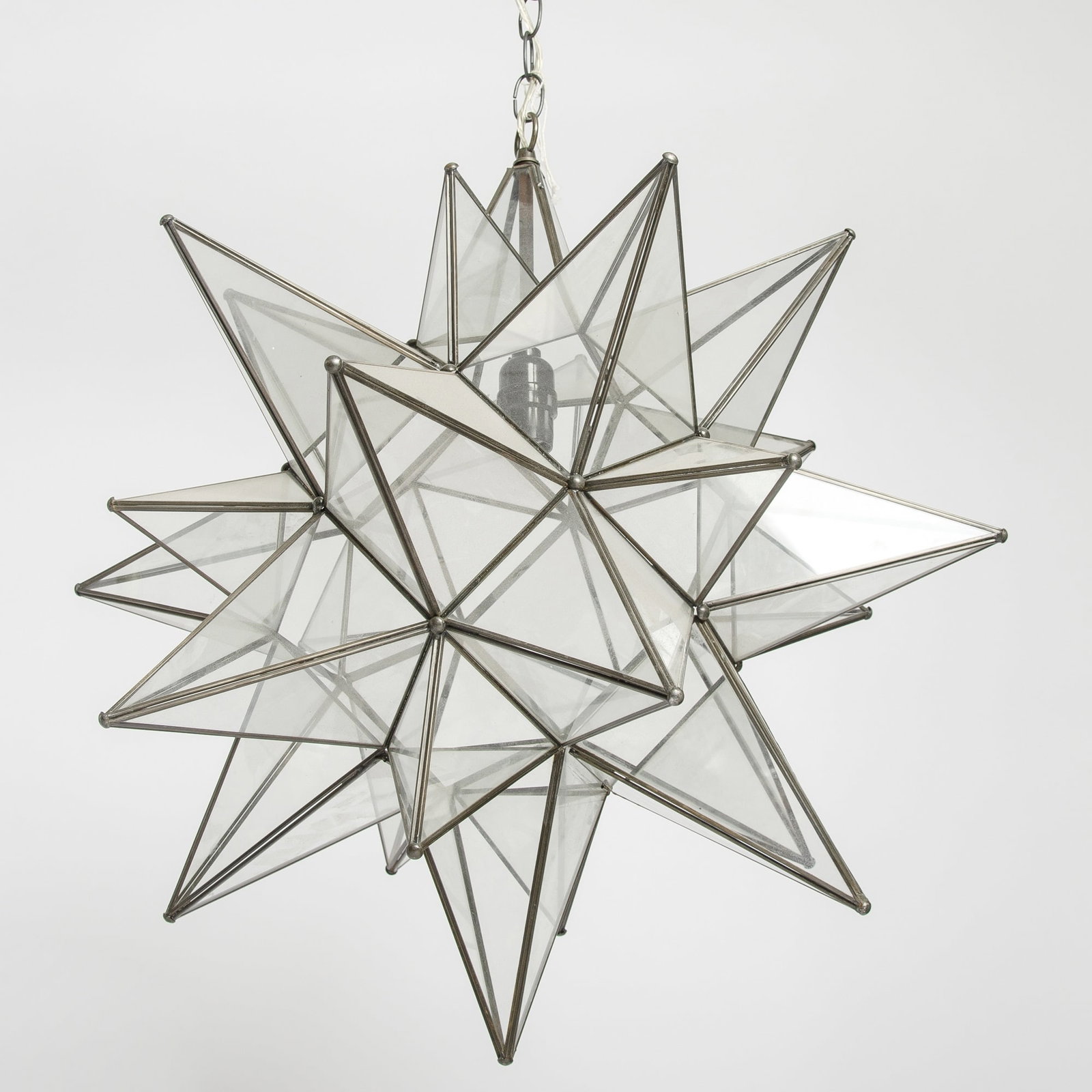 Moravian Star Glass and Metal Pendant Light (1 of 4)