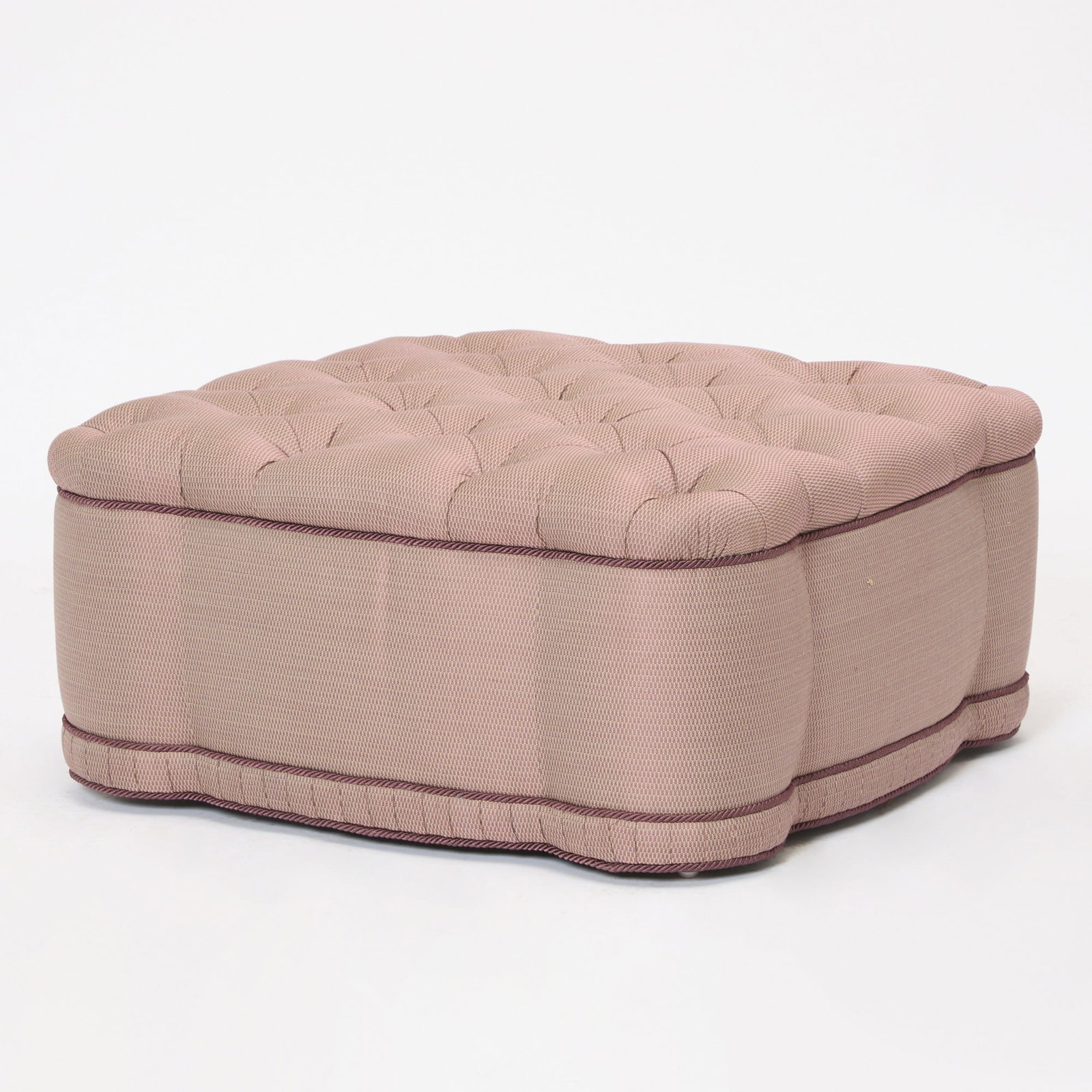 Modern Jacquard Tufted Upholstered Ottoman (1 of 4)