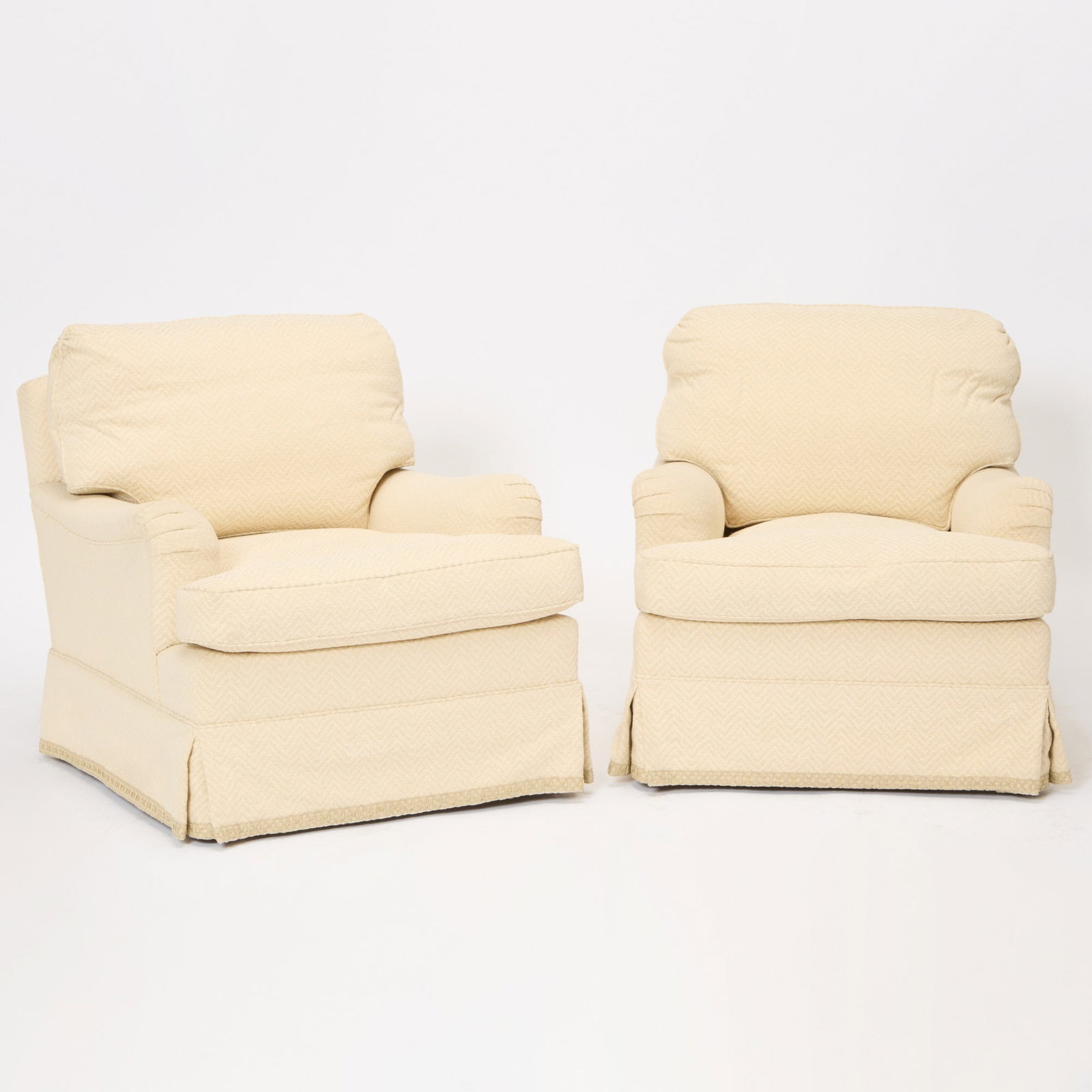 Pair of Modern Upholstered Club Chairs (1 of 4)