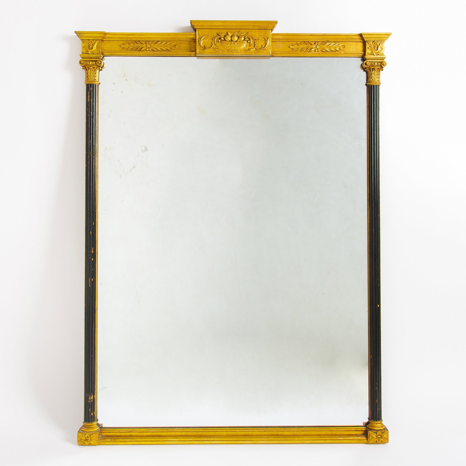 Louis XVI Style Gilt and Ebonized Wood Mirror (1 of 3)