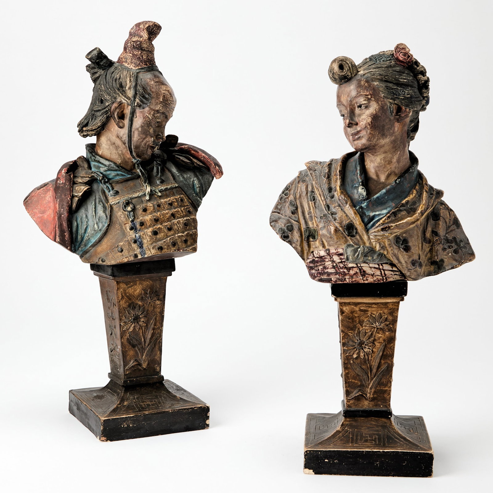 Pair of Austrian Terracotta Japonisme Busts (1 of 12)
