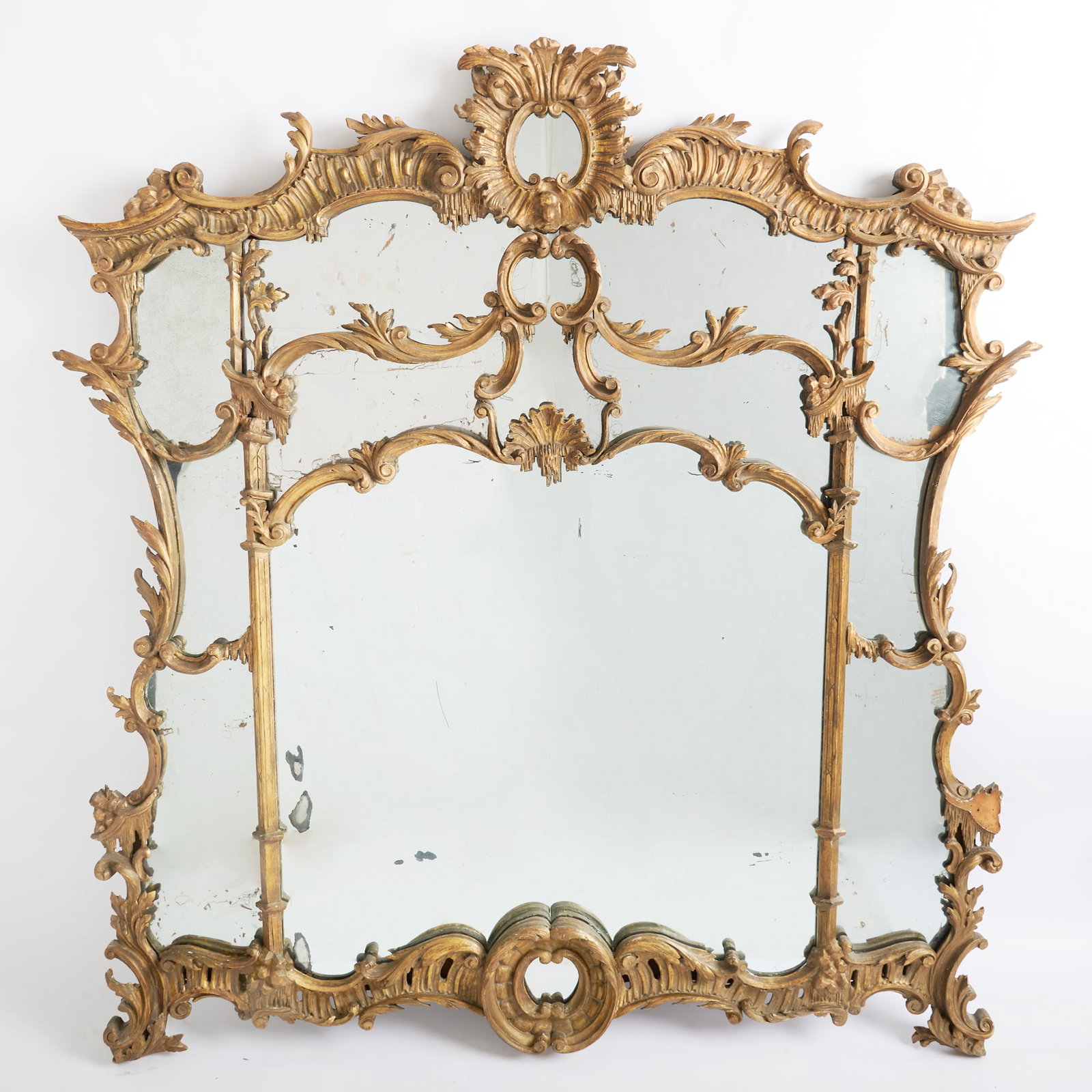 Chippendale Style Carved Giltwood Mirror (1 of 3)