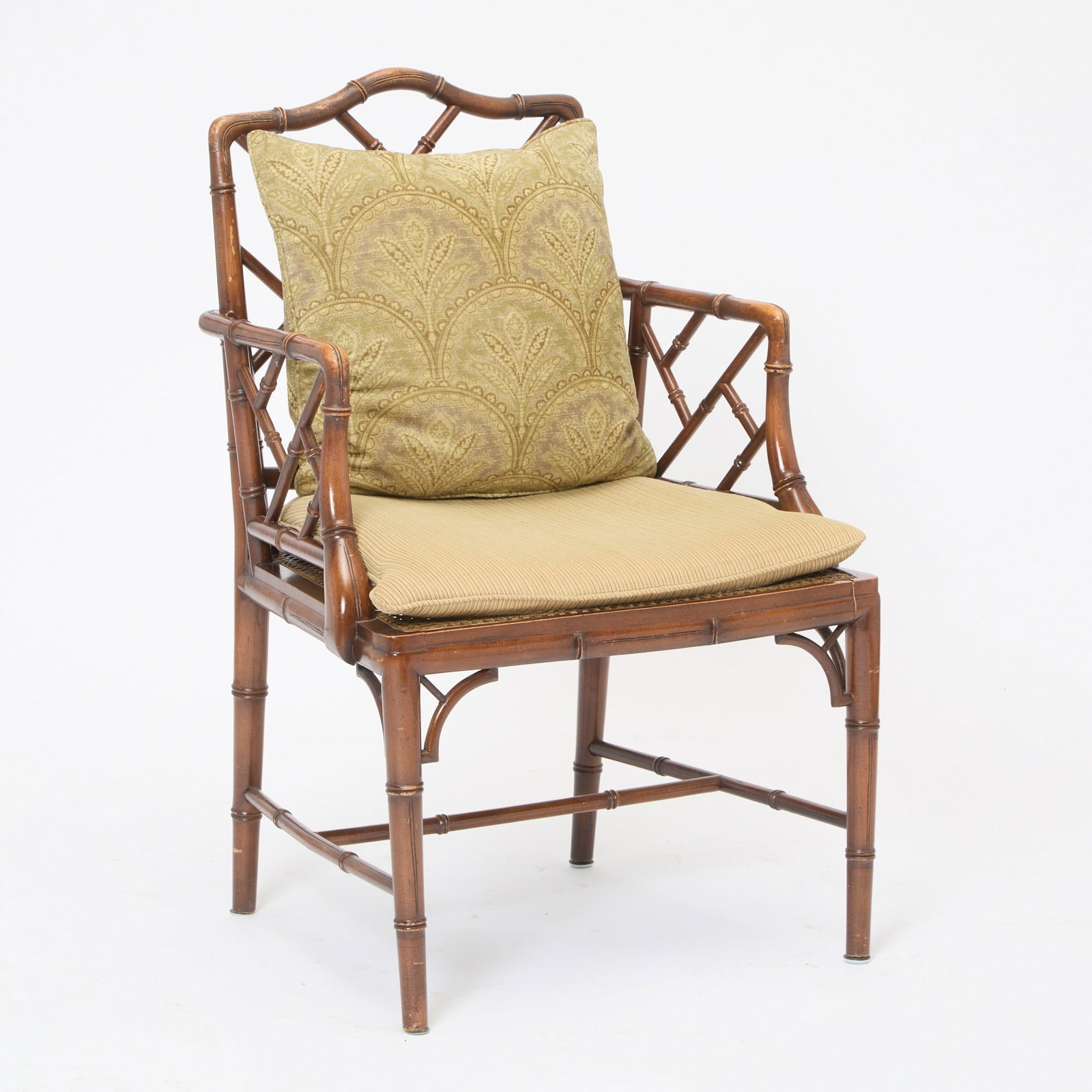 Regency Style Faux Bamboo Armchair (1 of 8)
