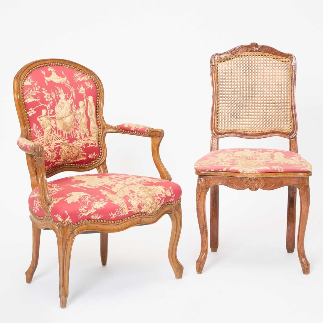 Louis XV Upholstered Beechwood Fauteuil (1 of 6)