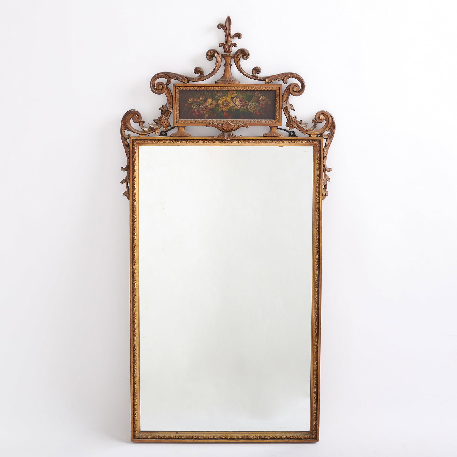 Louis XVI Style Painted and Parcel-Gilt Mirror (1 of 3)