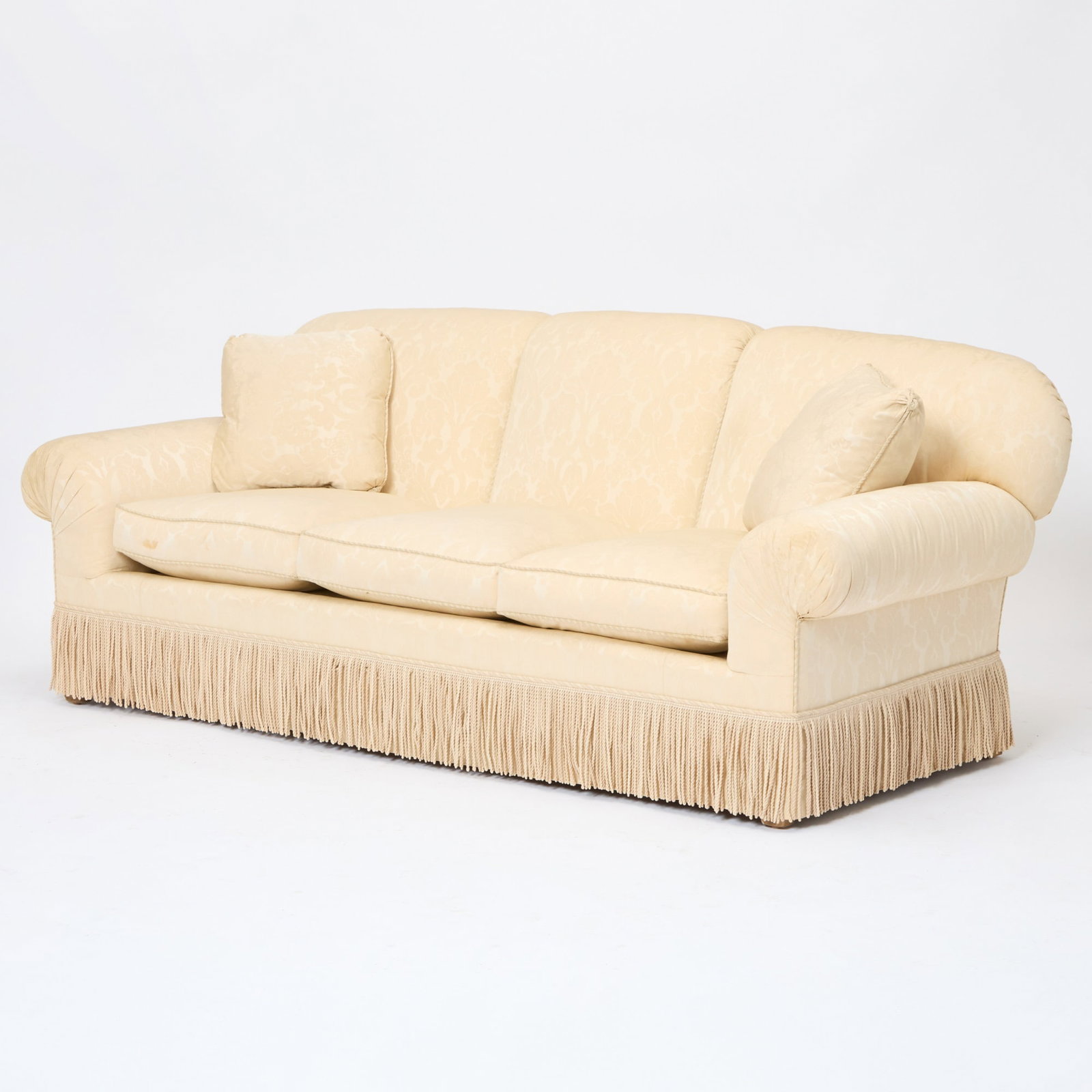 Pair of Silk Upholstered Sofas - 2