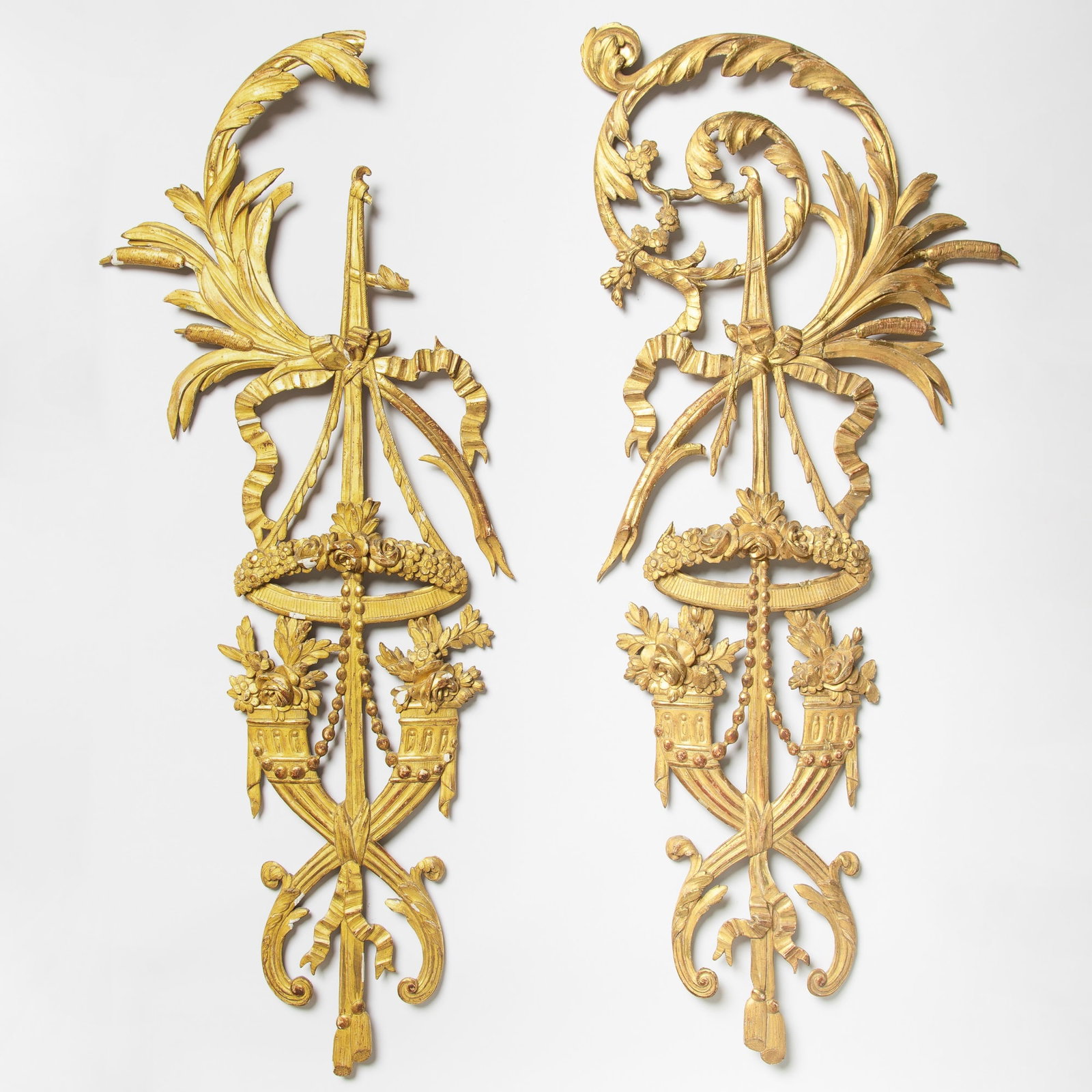 Pair of Louis XVI Style Giltwood Wall Appliques (1 of 6)