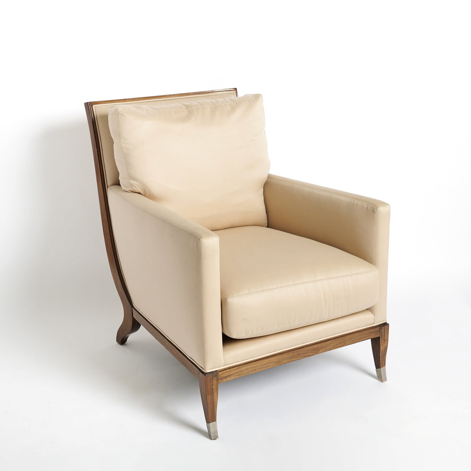 William Switzer & Associates Art Deco Style Leather Upholstered Mahogany Armchair (1 of 5)
