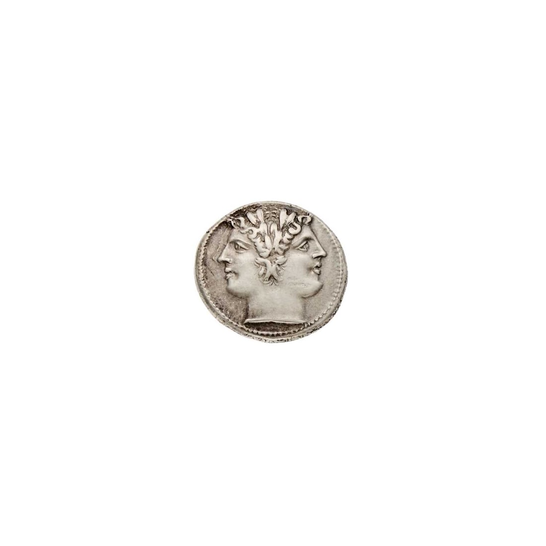 Roman Republic, Anonymous Issue. c. 225-214 B.C.E. AR Didrachm. 6.5g. 20mm. (1 of 2)