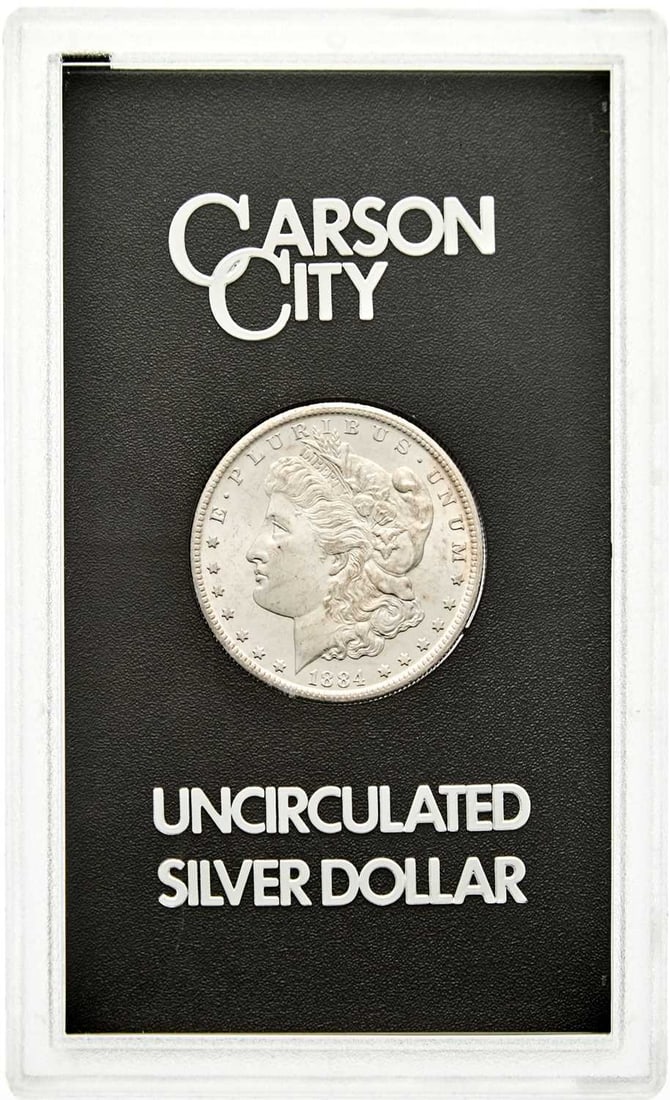 United States. 1884-CC Morgan Dollar, GSA Hard Pack. Mint State.: Includes certificate of authenticity. PCGS #: 518872 NGC Universal ID #: 254M