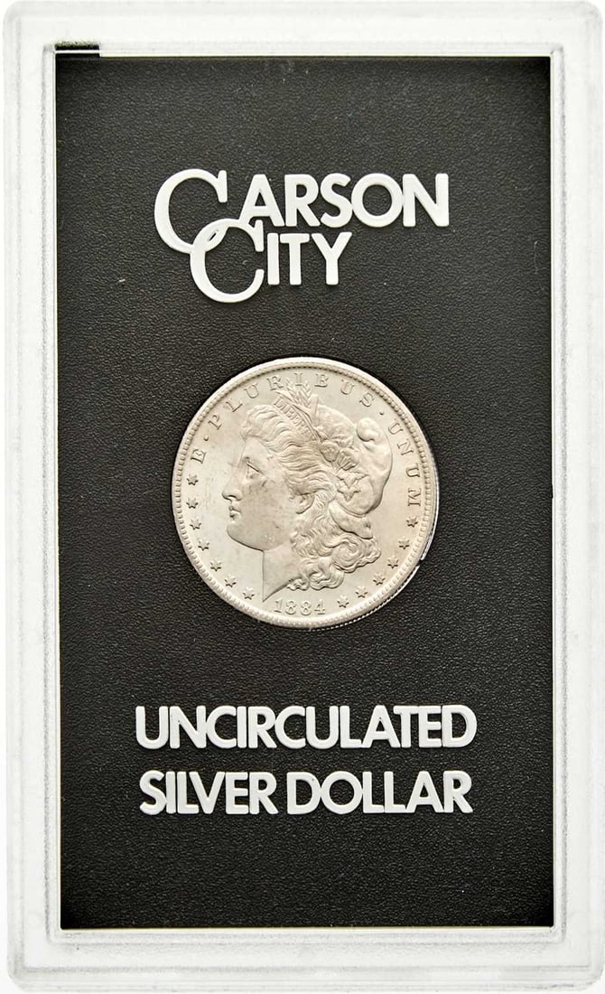 United States. 1884-CC Morgan Dollar, GSA Hard Pack. Mint State.: Includes certificate of authenticity. PCGS #: 518872 NGC Universal ID #:254M